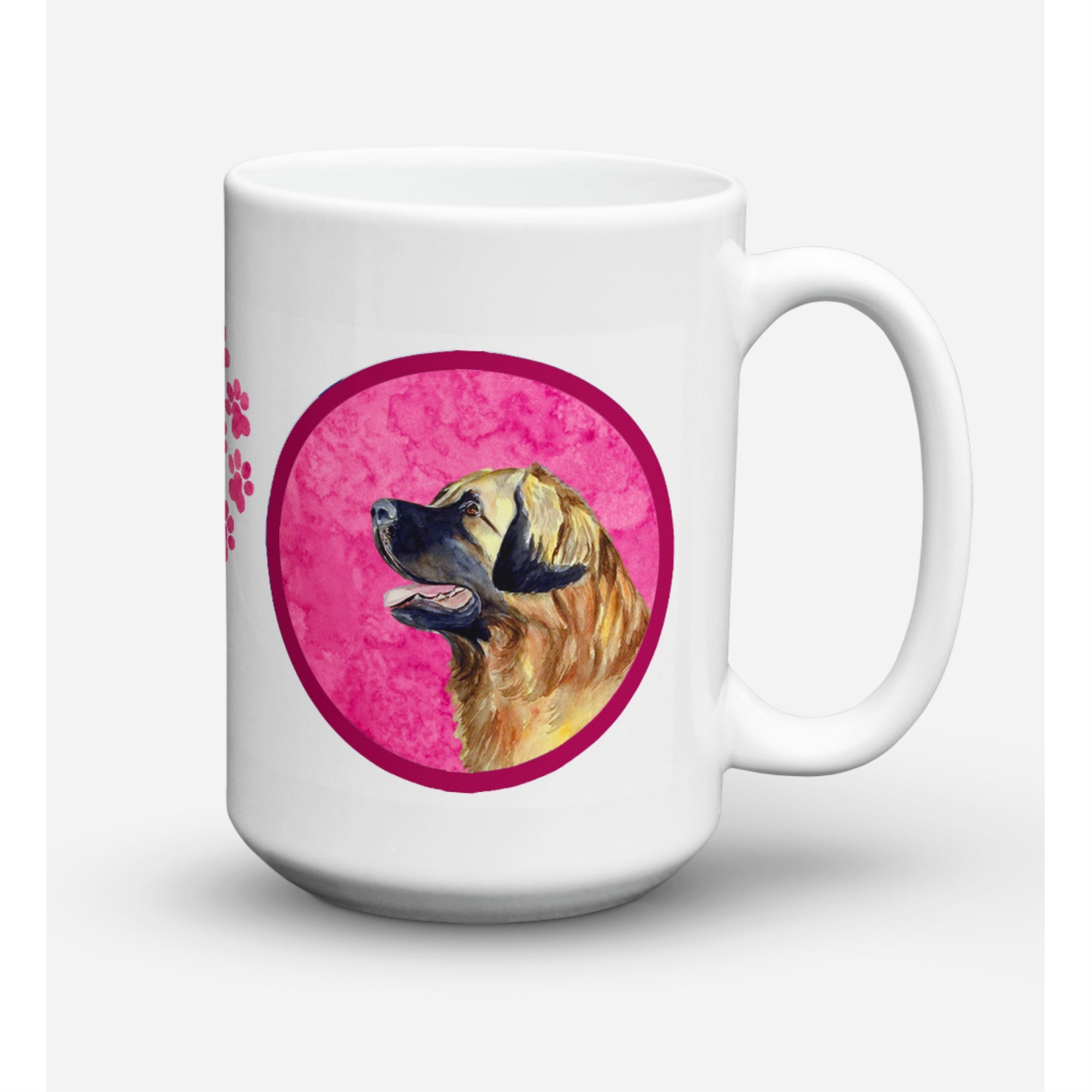 'Caroline's Treasures LH9393PK-CM15 Leonberger Microwavable Ceramic Coffee Mug, 15 oz, Multicolor''