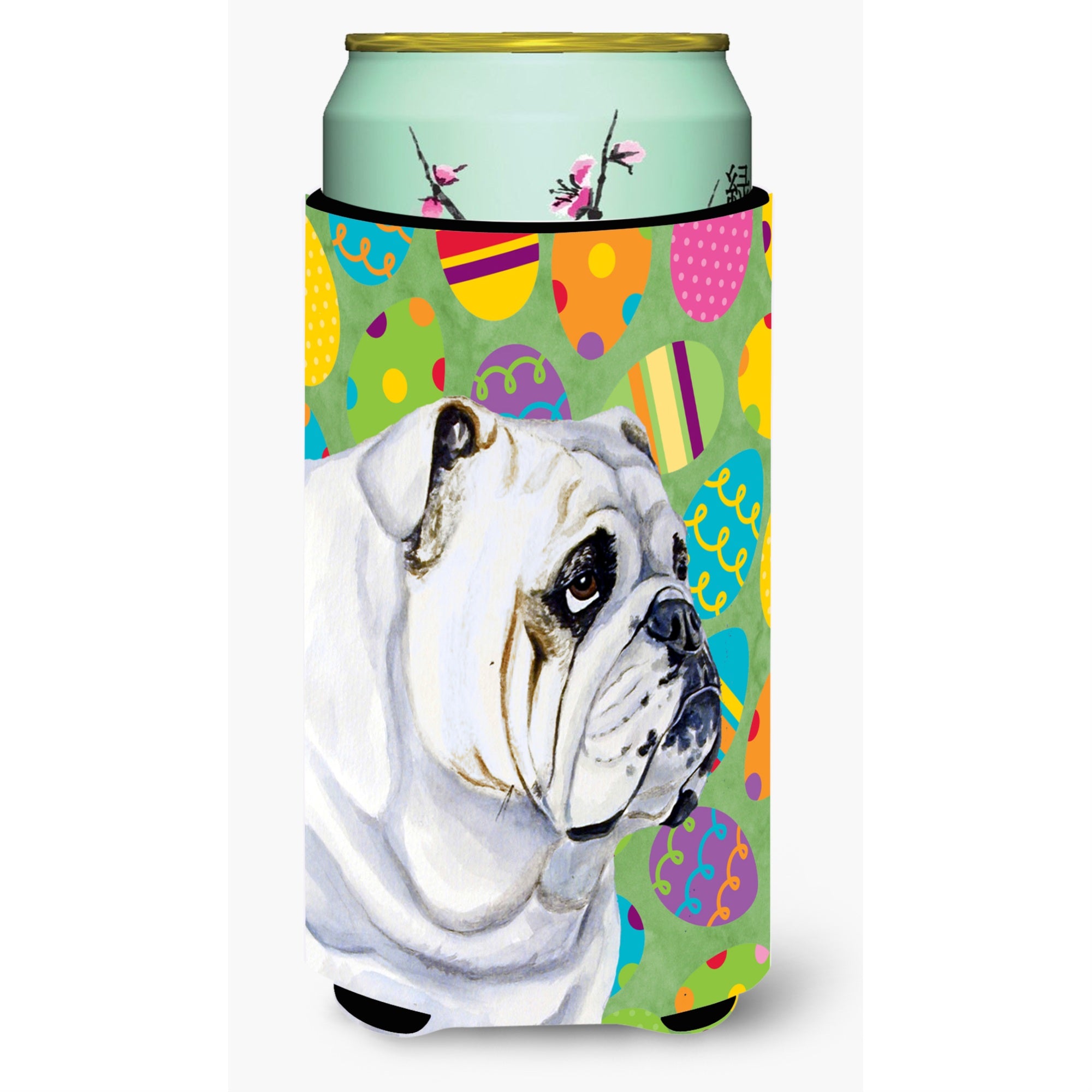Bulldog English Easter Eggtravaganza  Tall Boy Beverage Insulator Beverage Insulator Hugger