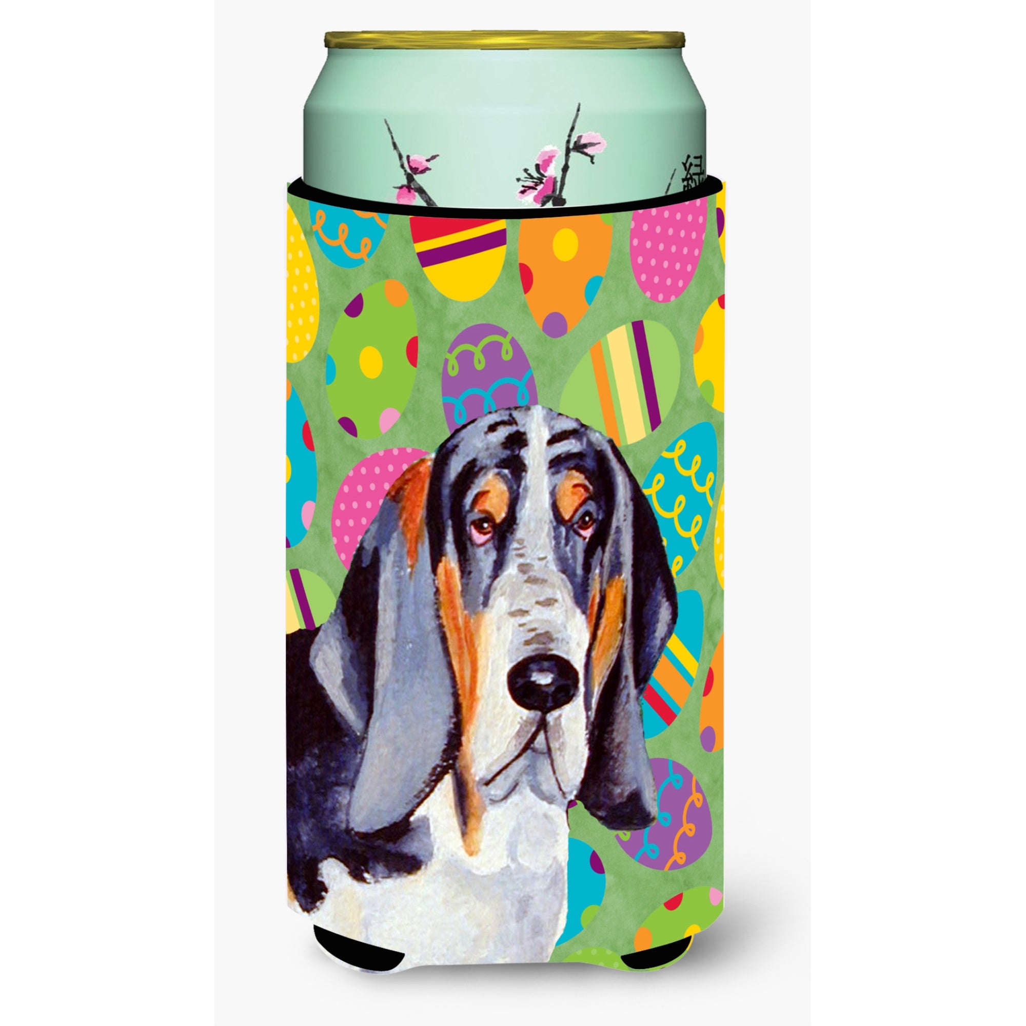 Basset Hound Easter Eggtravaganza  Tall Boy Beverage Insulator Beverage Insulator Hugger