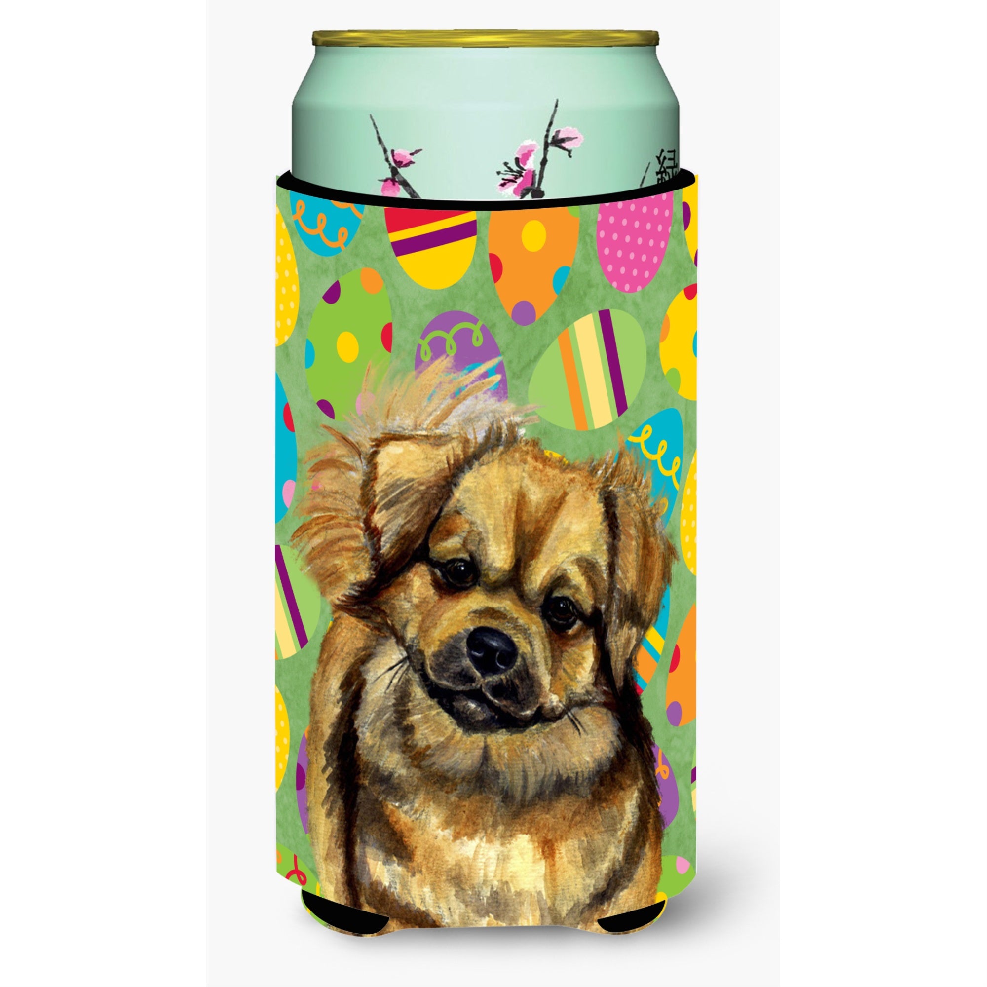 Tibetan Spaniel Easter Eggtravaganza  Tall Boy Beverage Insulator Beverage Insulator Hugger