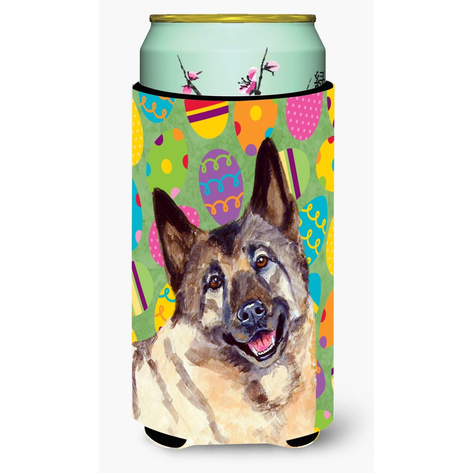 Norwegian Elkhound Easter Eggtravaganza  Tall Boy Beverage Insulator Beverage Insulator Hugger