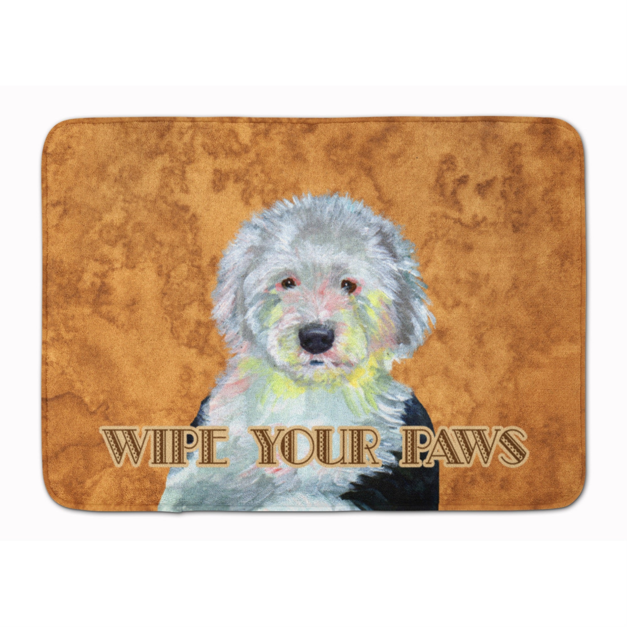 'Caroline'S Treasures Old English Sheepdog Wipe Your Paws Floor Mat, 19'''' X 27'''', Multicolor''