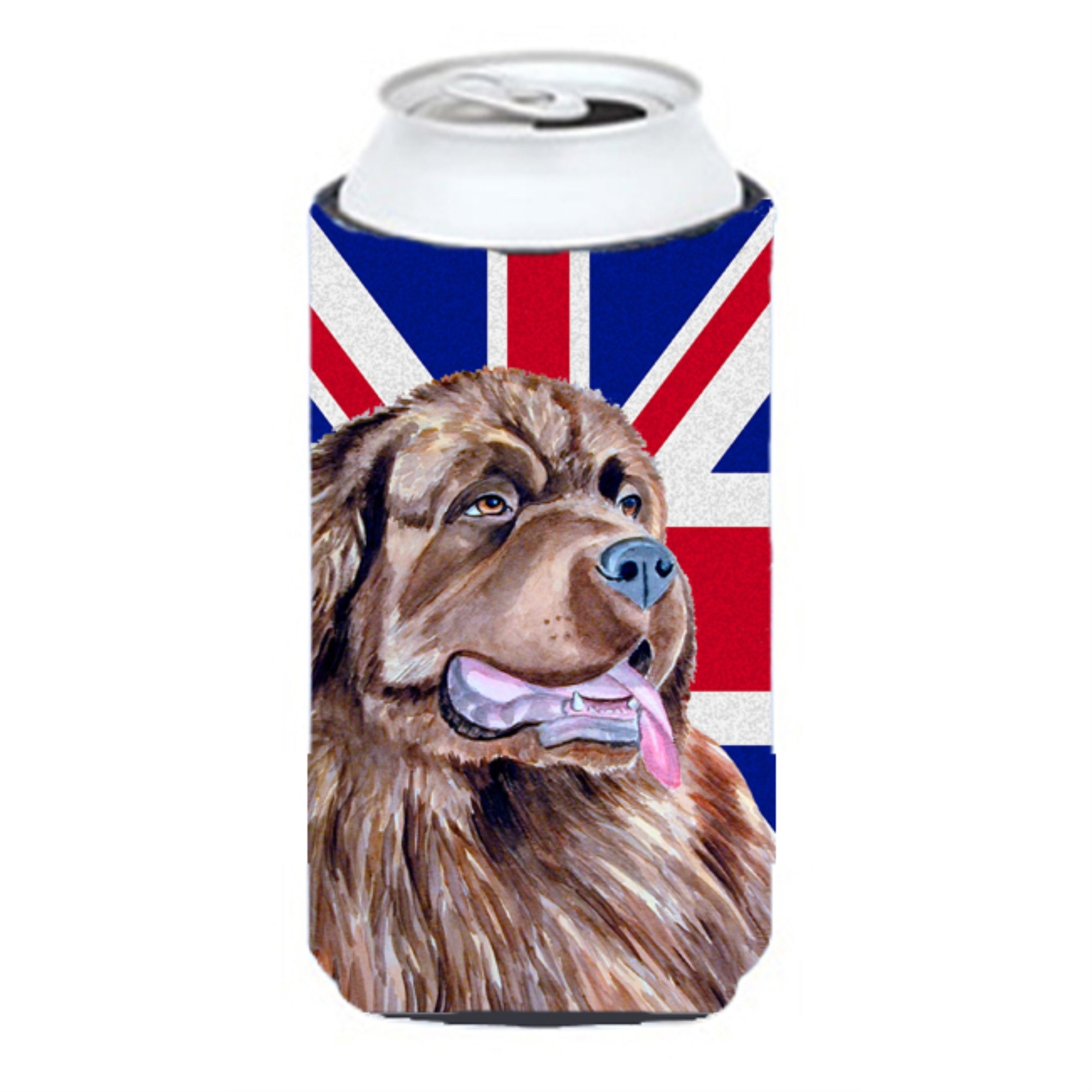 Newfoundland With English Union Jack British Flag Tall Boy Beverage Insulator Hugger Lh9463Tbc
