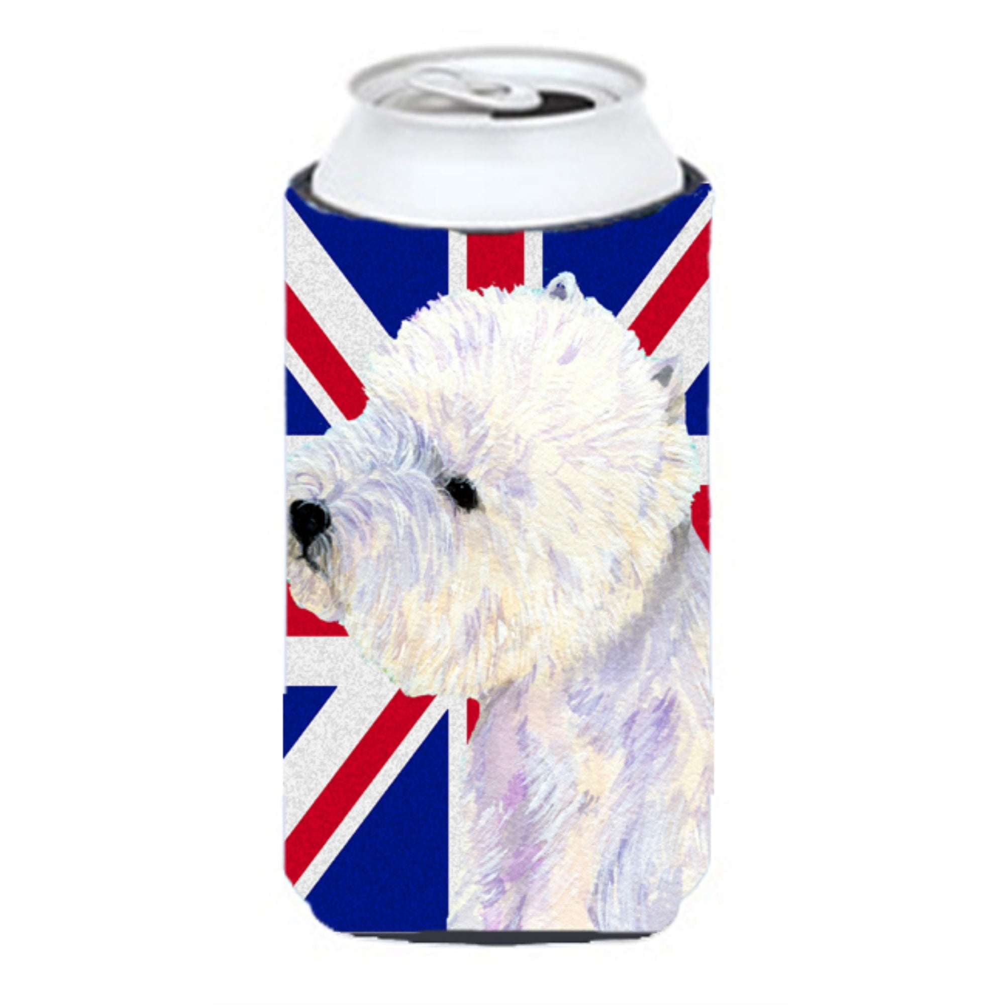 Westie With English Union Jack British Flag Tall Boy Beverage Insulator Hugger Lh9467Tbc