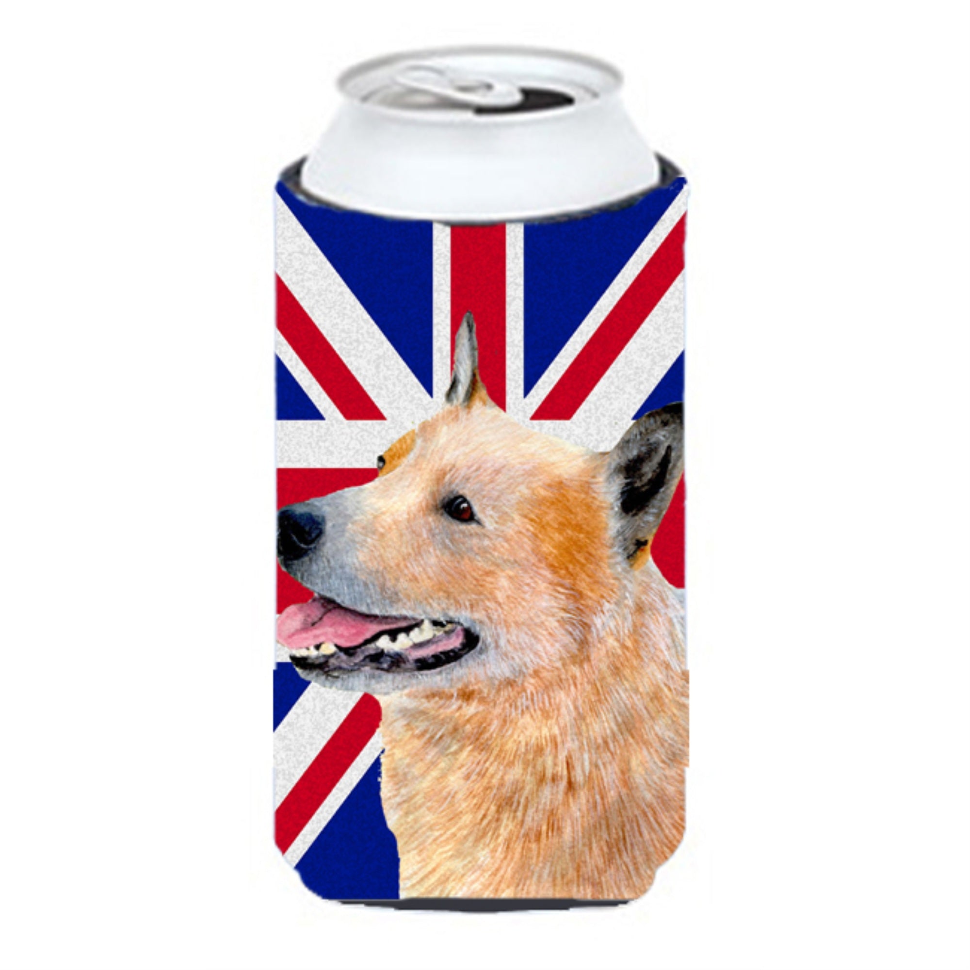 Australian Cattle Dog With English Union Jack British Flag Tall Boy Beverage Insulator Hugger Lh9469Tbc