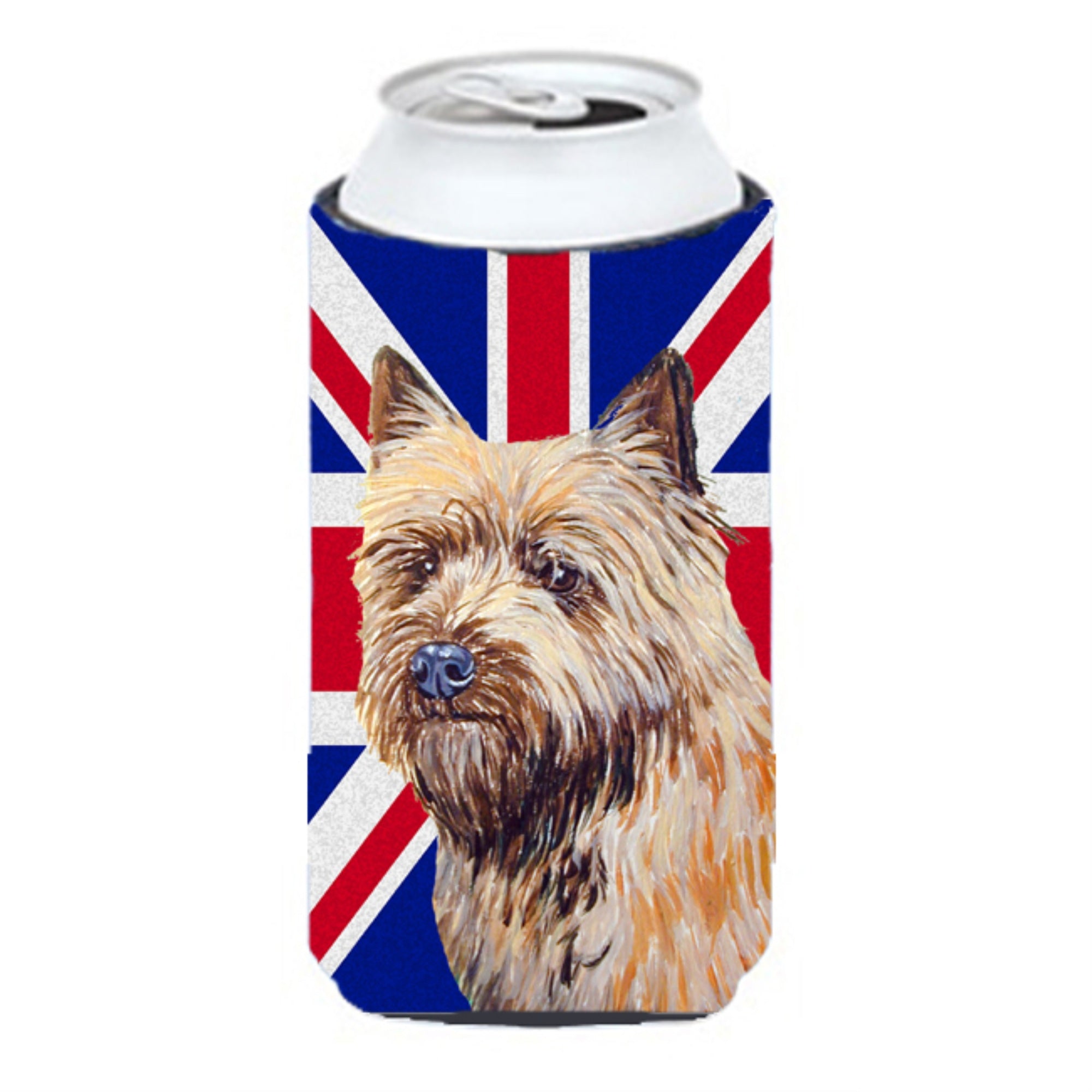 Cairn Terrier With English Union Jack British Flag Tall Boy Beverage Insulator Hugger Lh9472Tbc