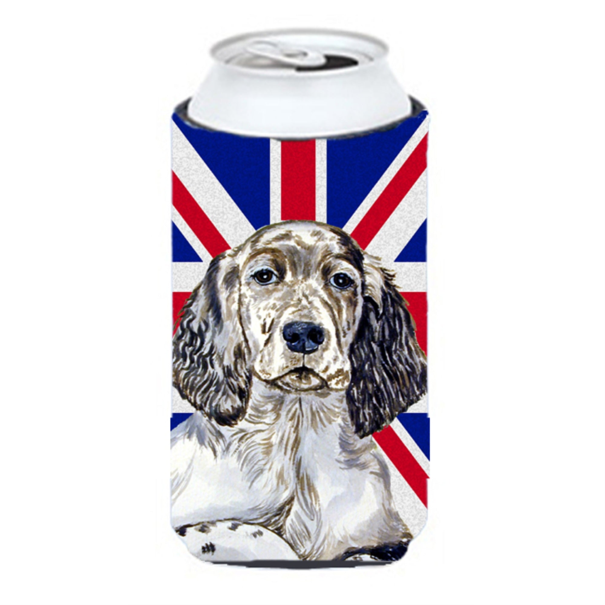 English Setter With English Union Jack British Flag Tall Boy Beverage Insulator Hugger Lh9474Tbc