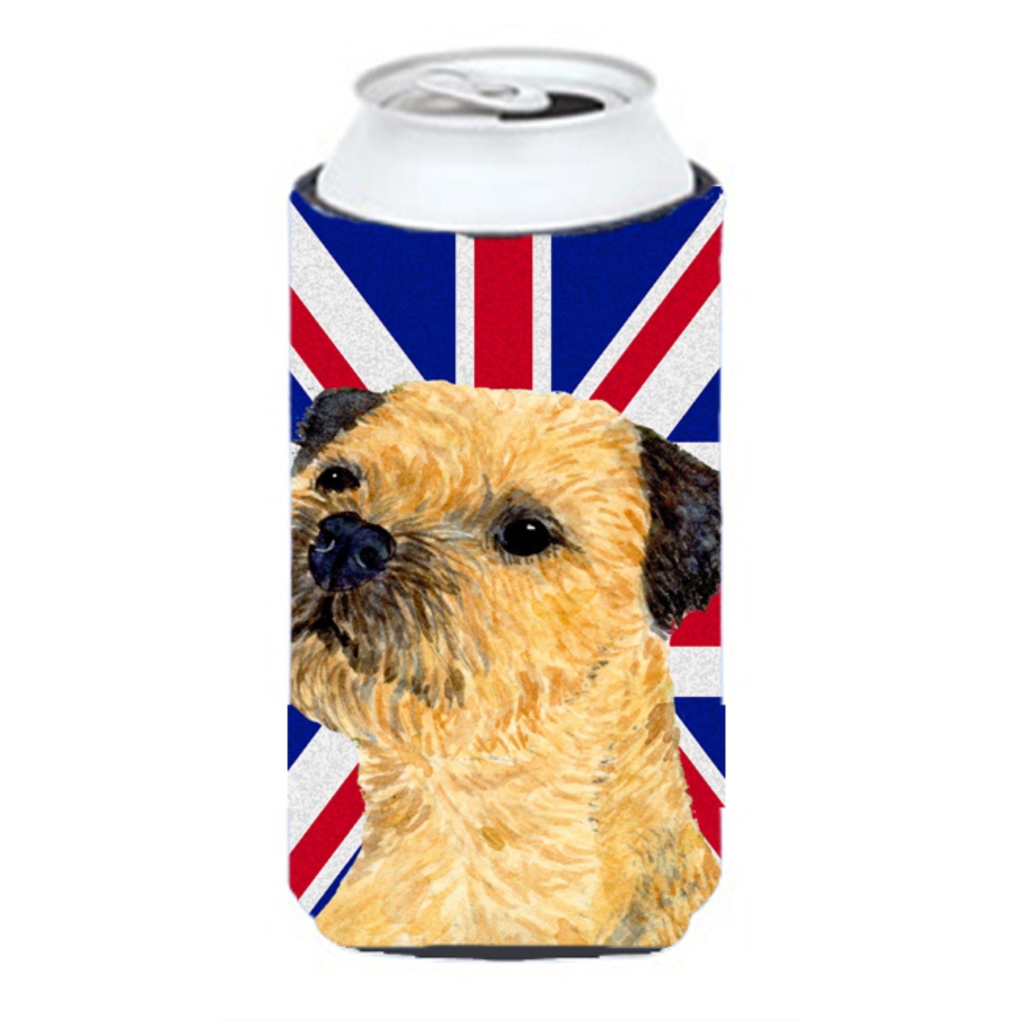 Border Terrier With English Union Jack British Flag Tall Boy Beverage Insulator Hugger Lh9475Tbc