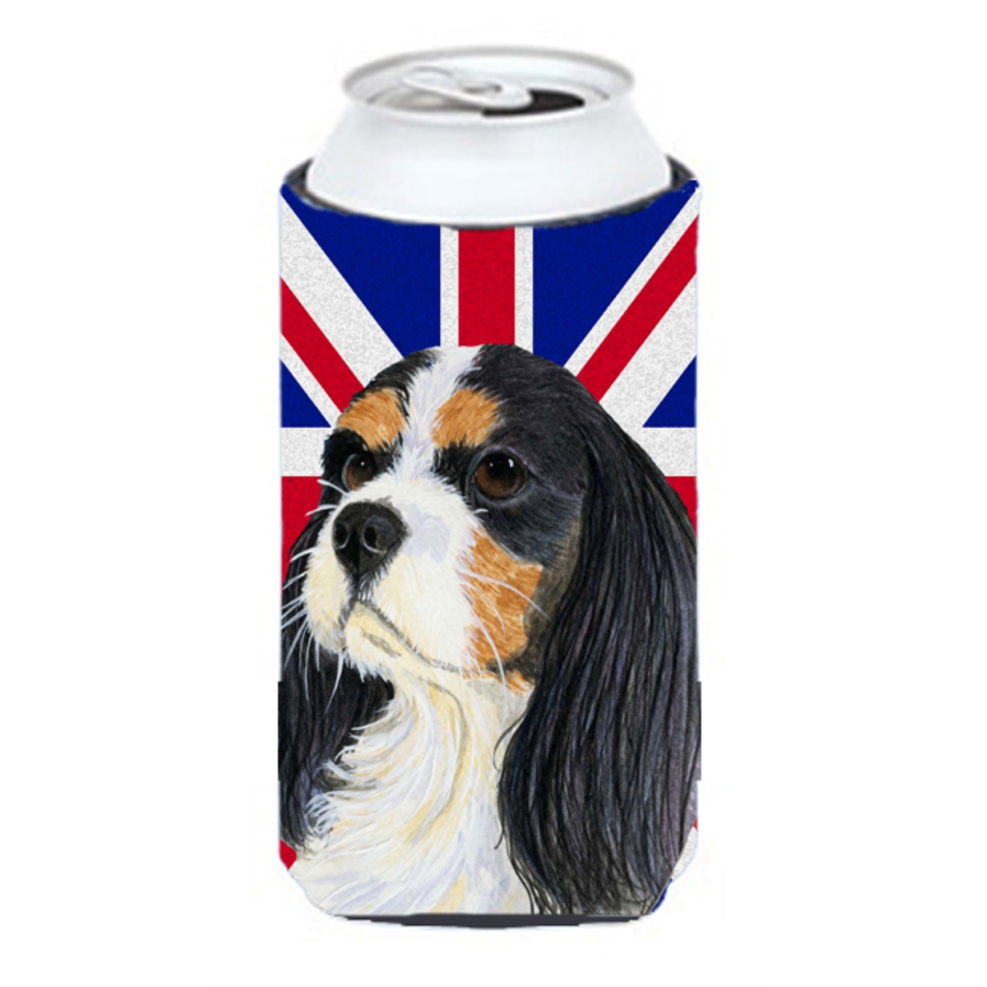Cavalier Spaniel With English Union Jack British Flag Tall Boy Beverage Insulator Hugger Lh9476Tbc