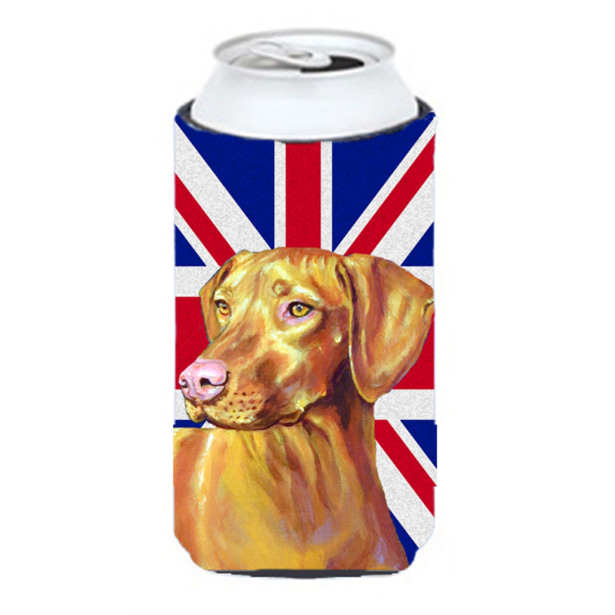 Vizsla With English Union Jack British Flag Tall Boy Beverage Insulator Hugger Lh9477Tbc