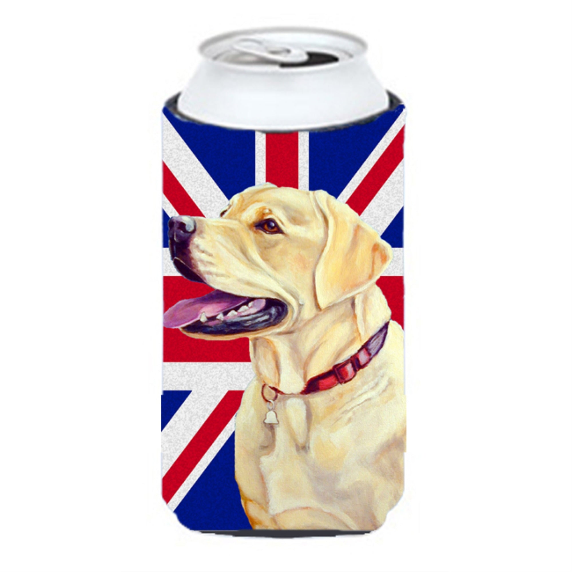 Labrador With English Union Jack British Flag Tall Boy Beverage Insulator Hugger Lh9490Tbc