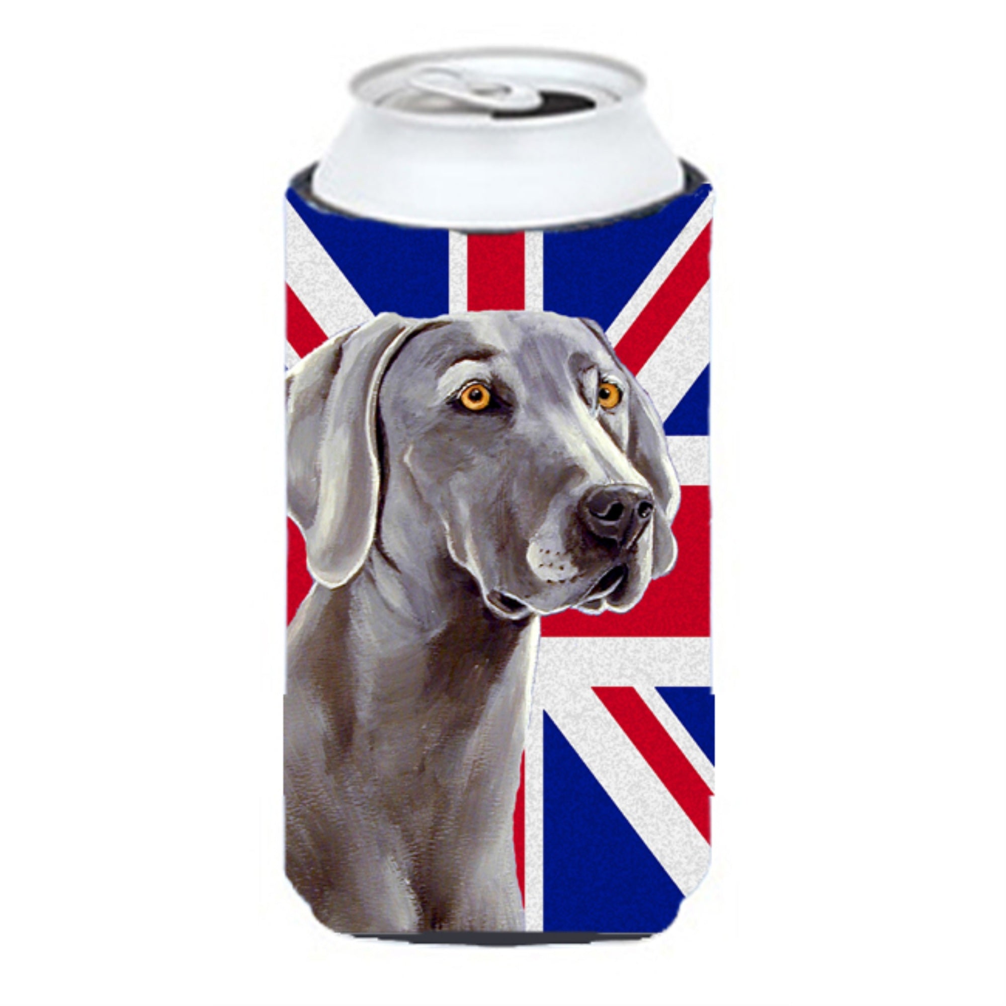 Weimaraner With English Union Jack British Flag Tall Boy Beverage Insulator Hugger Lh9493Tbc