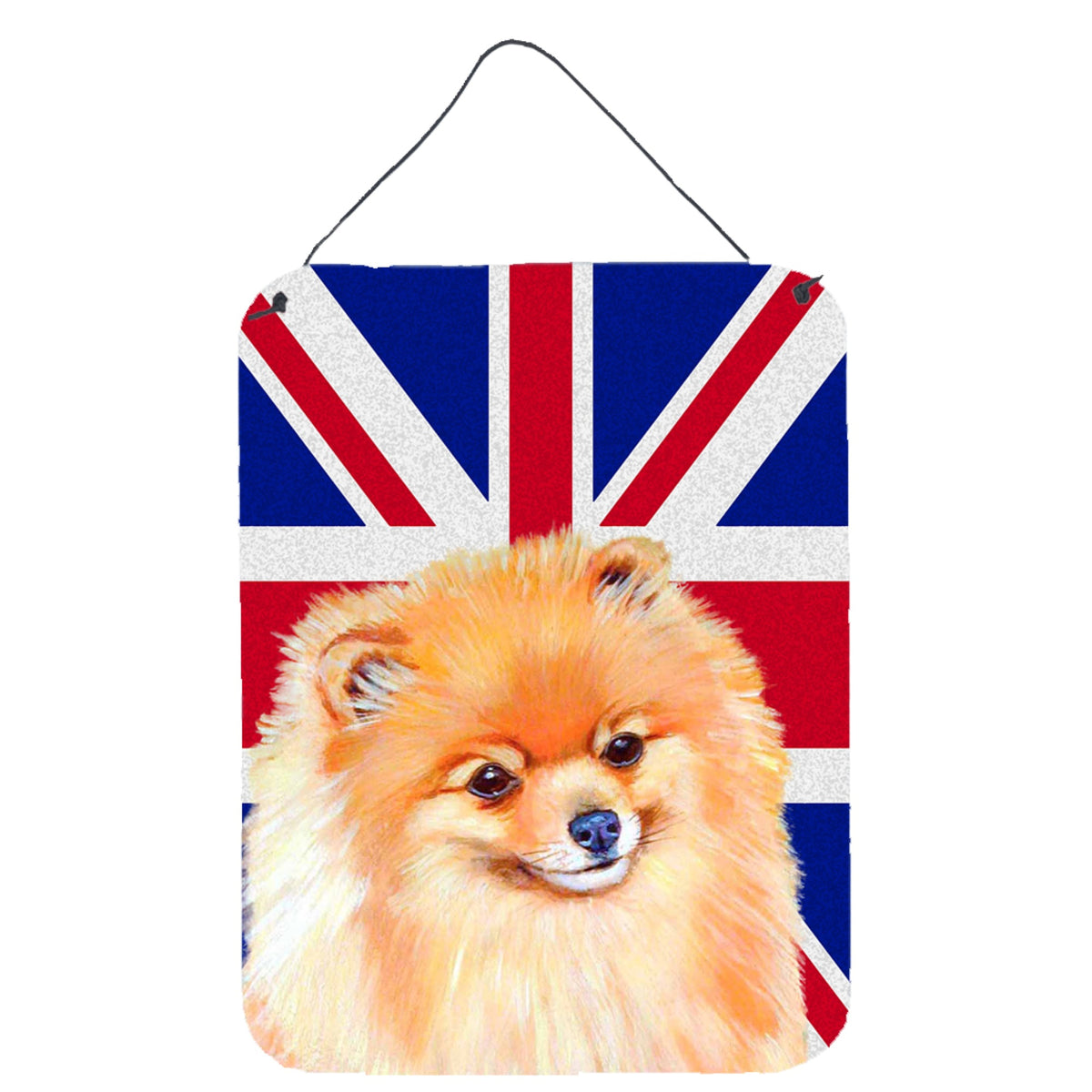 'Caroline'S Treasures Pomeranian With English Union Jack British Flag Wall Or Door Hanging Prints, 16'''' X 12''''''