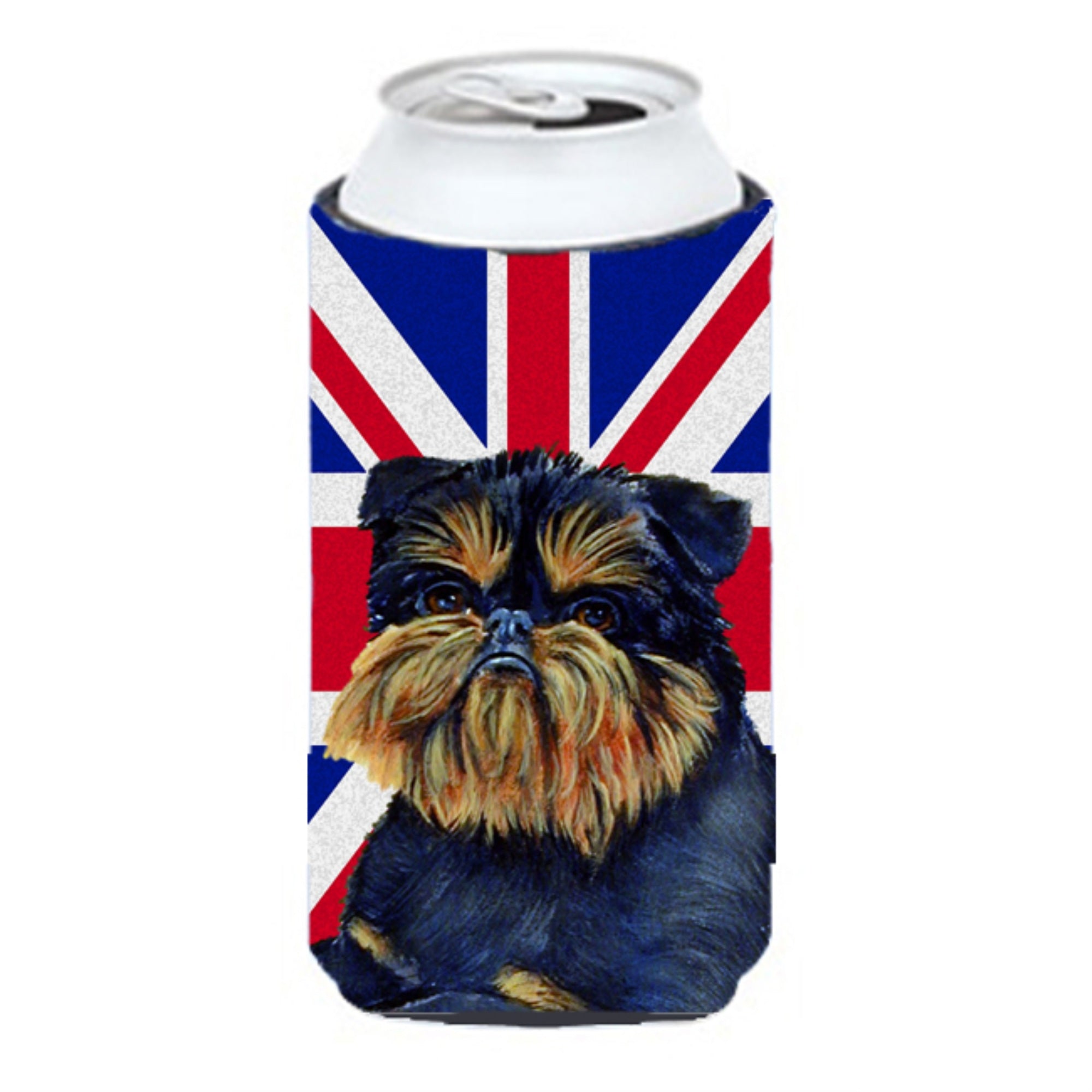 Brussels Griffon With English Union Jack British Flag Tall Boy Beverage Insulator Hugger Lh9505Tbc
