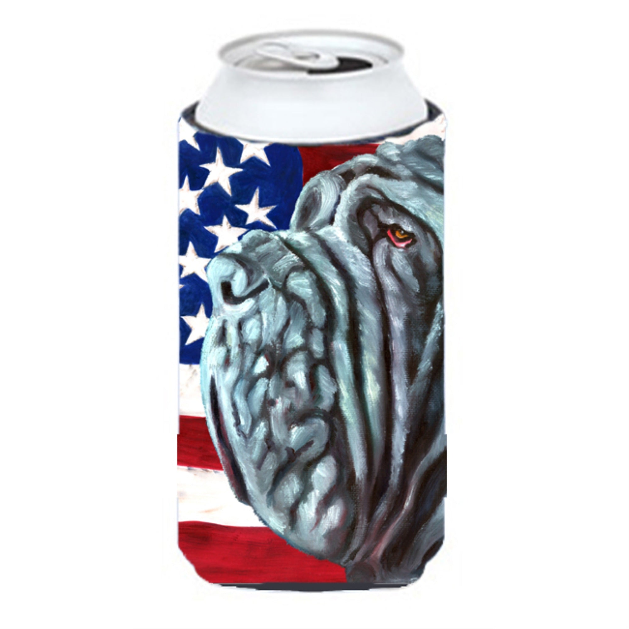 Neapolitan Mastiff Usa Patriotic American Flag Tall Boy Beverage Insulator Hugger Lh9540Tbc