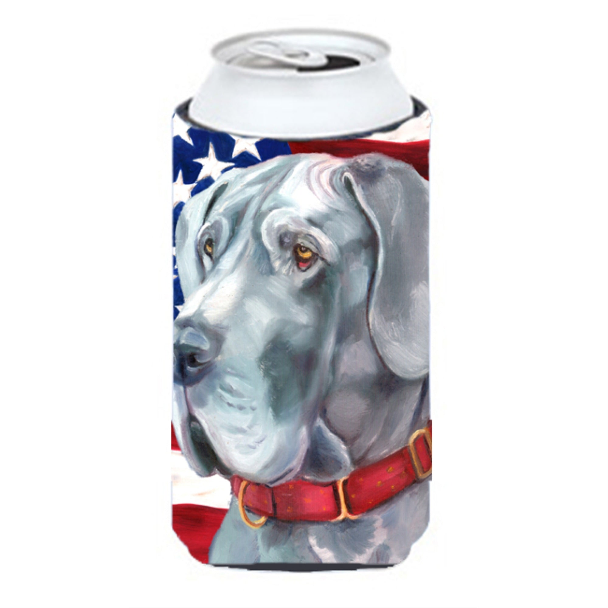 Great Dane Usa Patriotic American Flag Tall Boy Beverage Insulator Hugger Lh9542Tbc