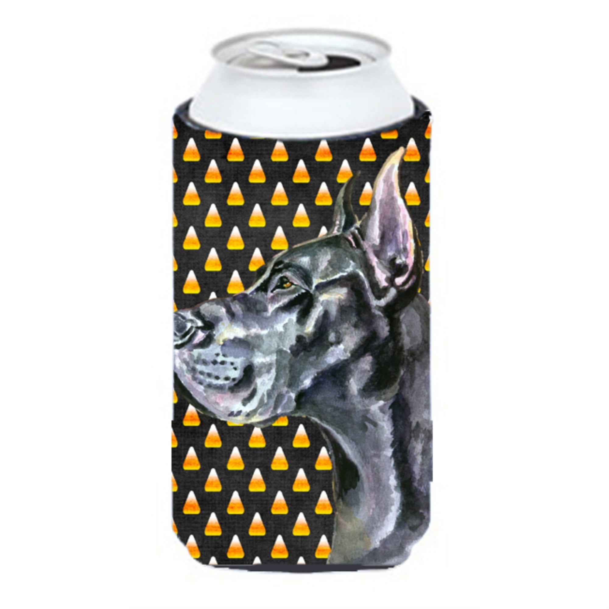 Black Great Dane Candy Corn Halloween Tall Boy Beverage Insulator Hugger Lh9550Tbc