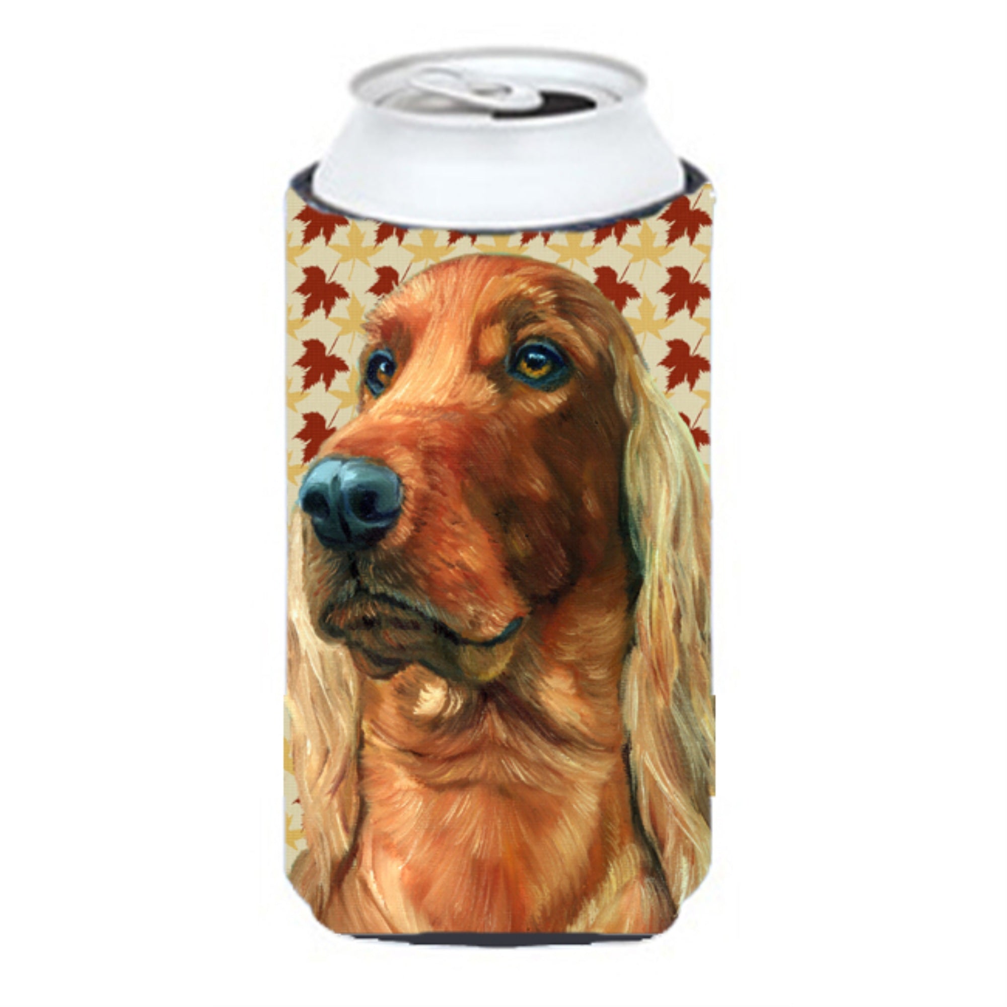 Irish Setter Fall Leaves Tall Boy Beverage Insulator Hugger Lh9555Tbc