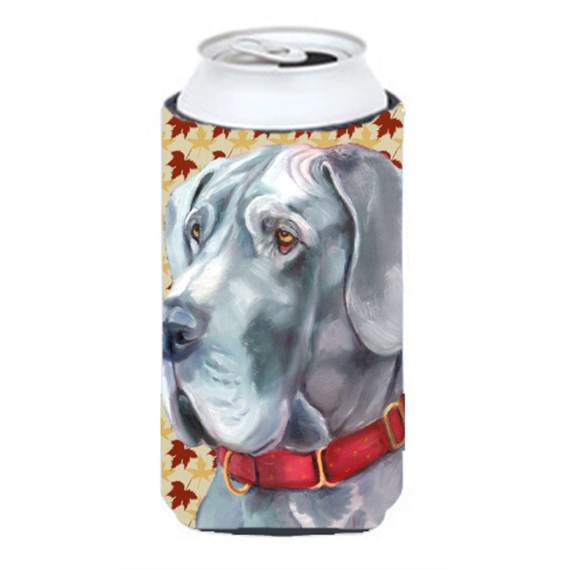 Great Dane Fall Leaves Tall Boy Beverage Insulator Hugger Lh9556Tbc