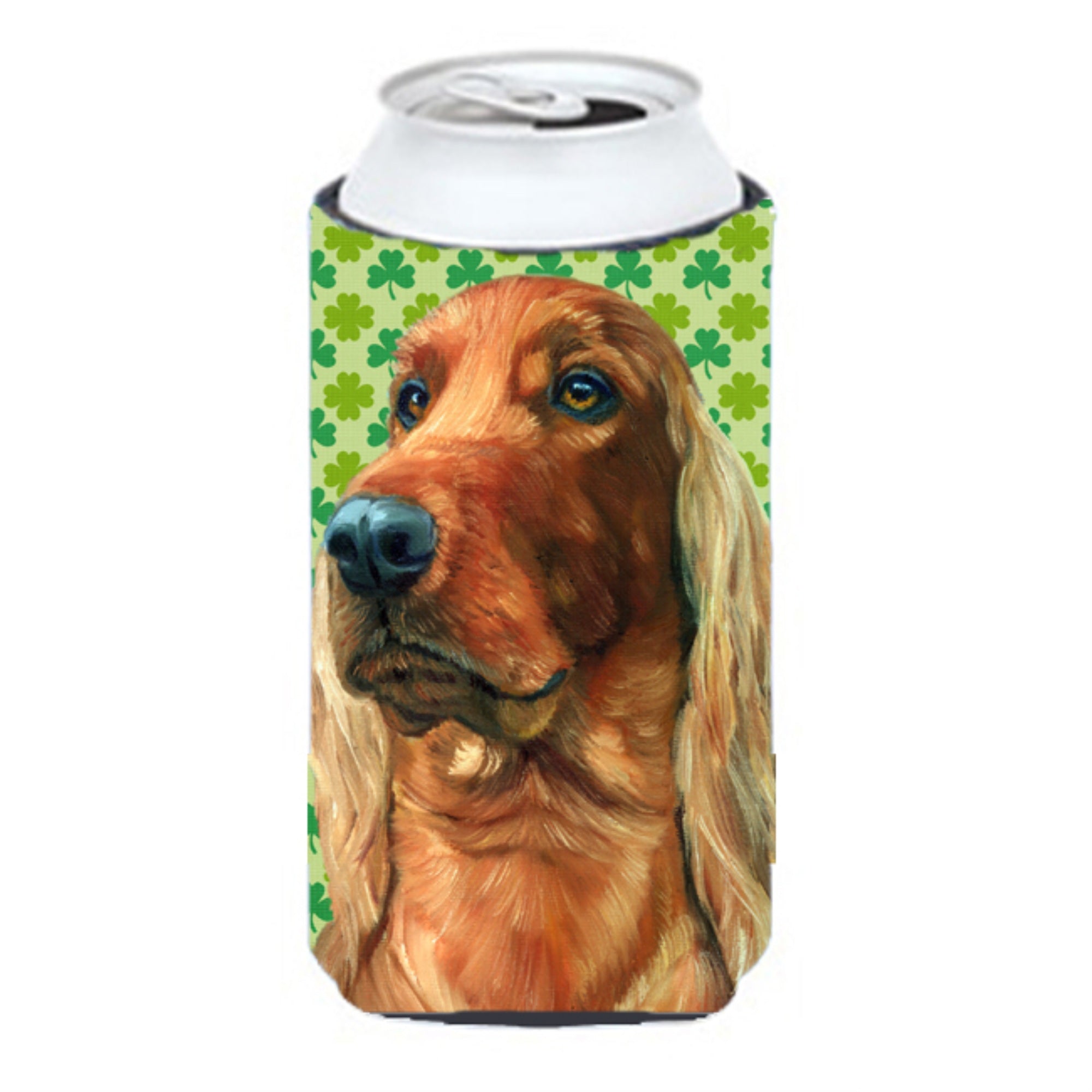 Irish Setter St. Patricks Day Shamrock Tall Boy Beverage Insulator Hugger Lh9569Tbc