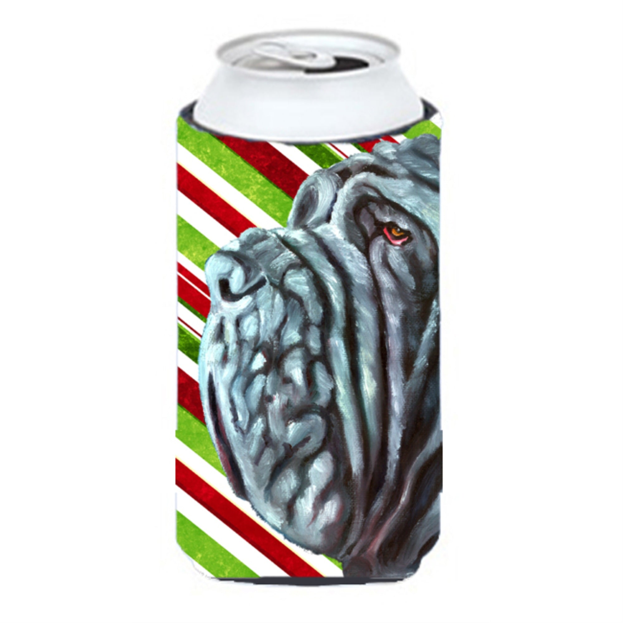 Neapolitan Mastiff Candy Cane Holiday Christmas Tall Boy Beverage Insulator Hugger Lh9589Tbc