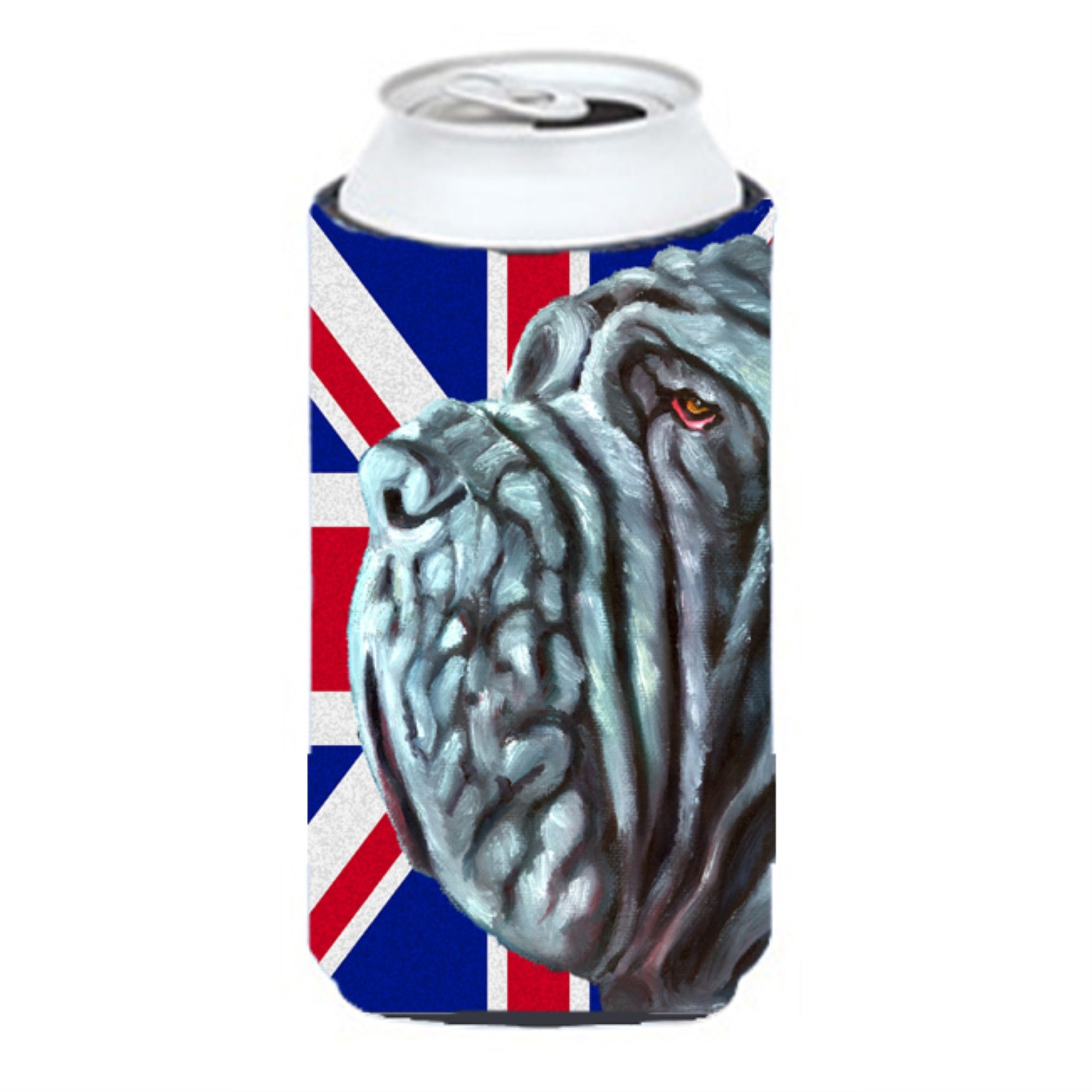 Neapolitan Mastiff With English Union Jack British Flag Tall Boy Beverage Insulator Hugger Lh9596Tbc