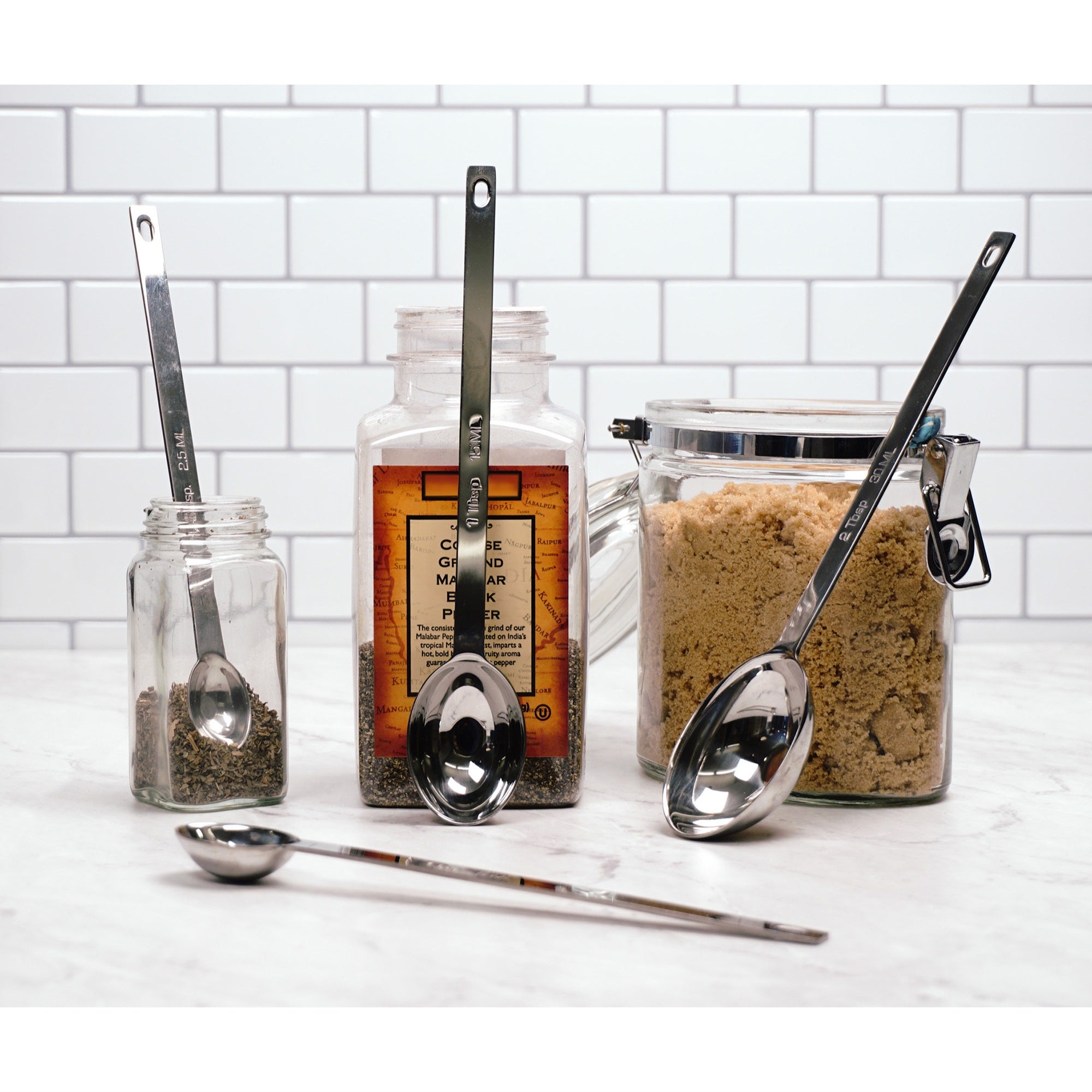 RSVP Long Handle Measuring Spoon Set Of 4