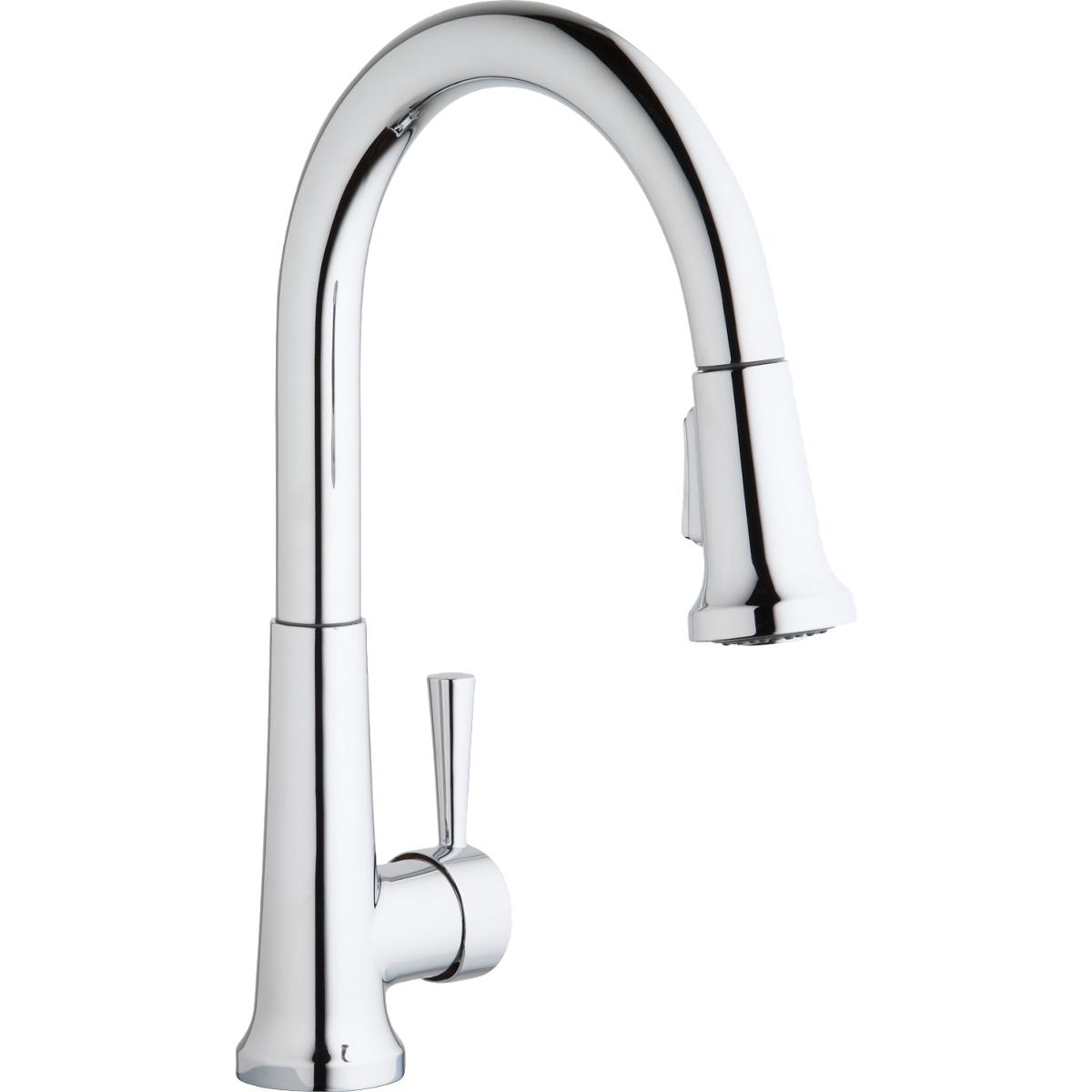 Elkay Everyday Single Hole Deck Mount Kitchen Faucet With Pull-Down Spray Forward Only Lever Handle Chrome