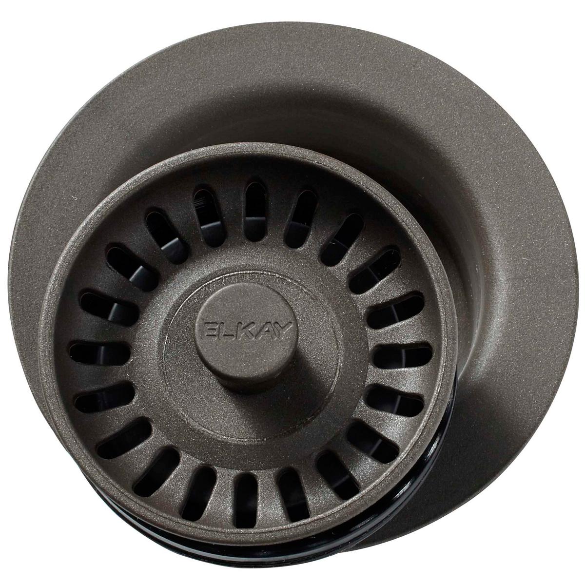 Elkay Polymer 3-1/2'' Disposer Flange With Removable Basket Strainer And Rubber Stopper Chestnut