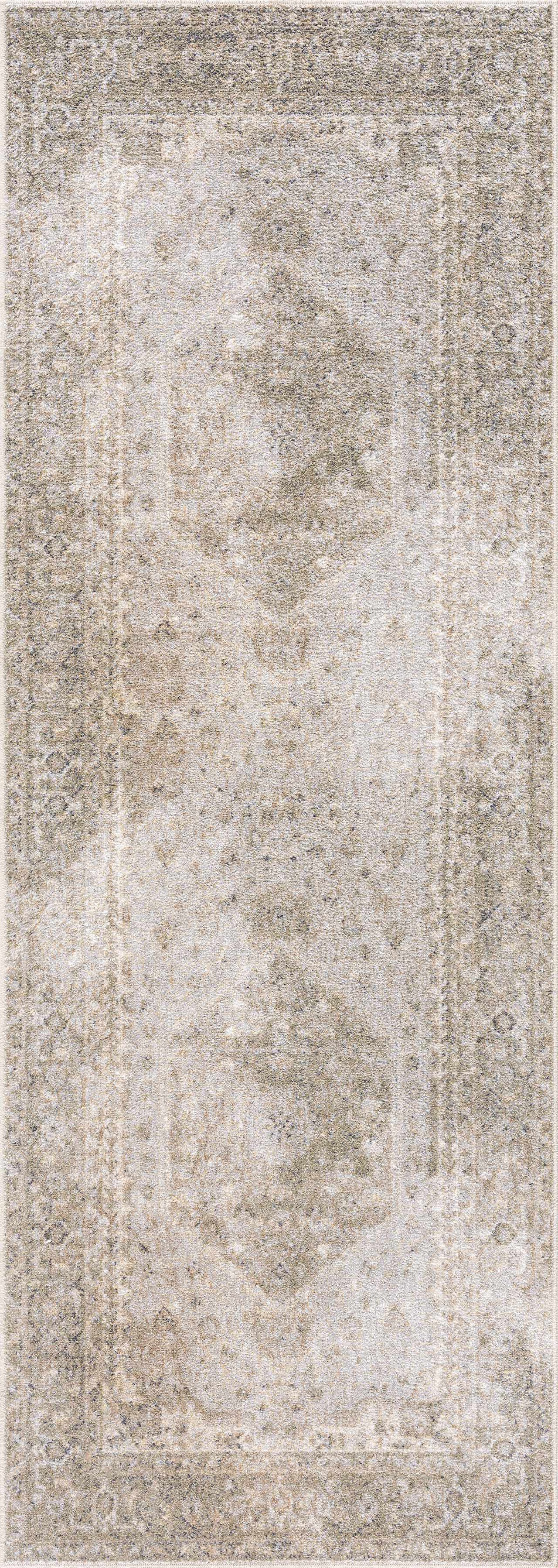 Gael Cream Washable Runner Rug