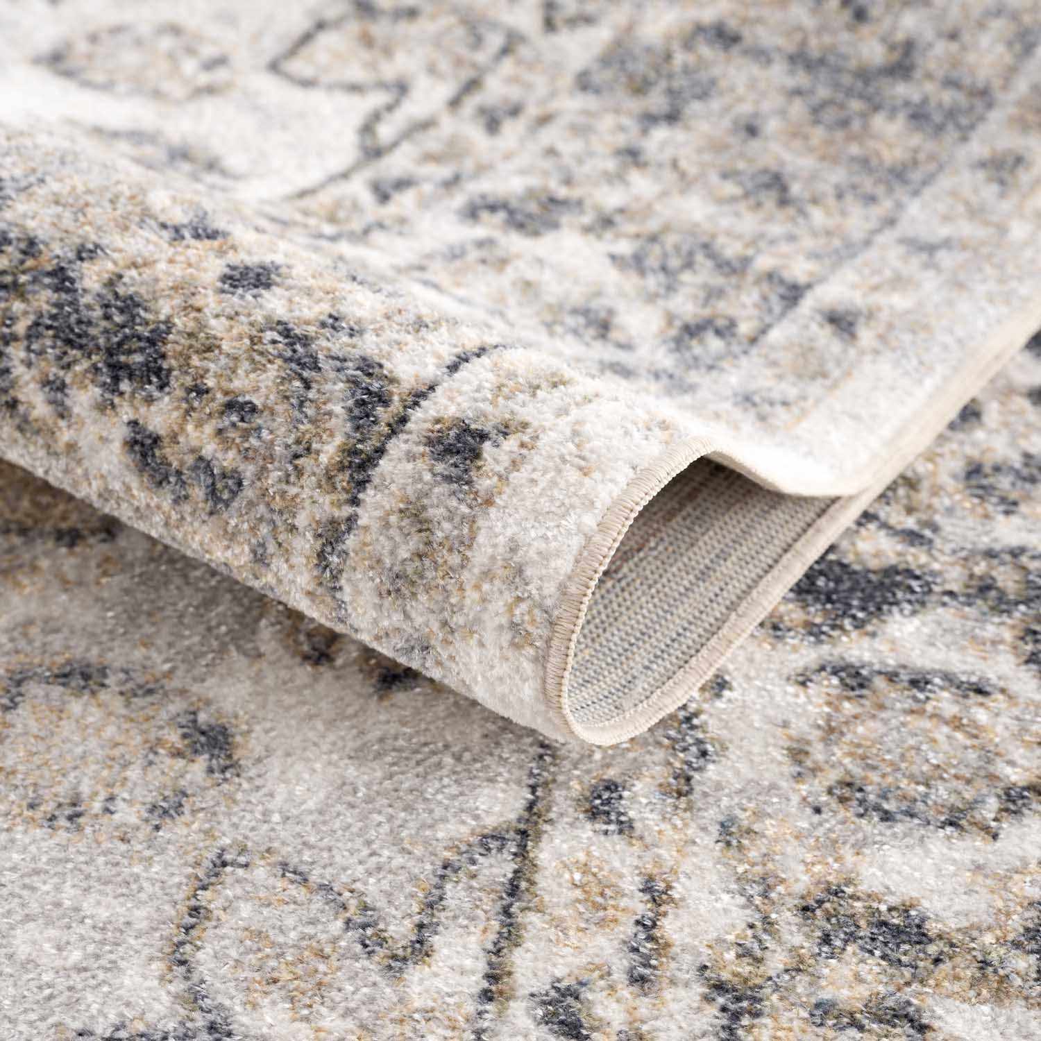 Rudo Beige Washable 7ft Runner Rug