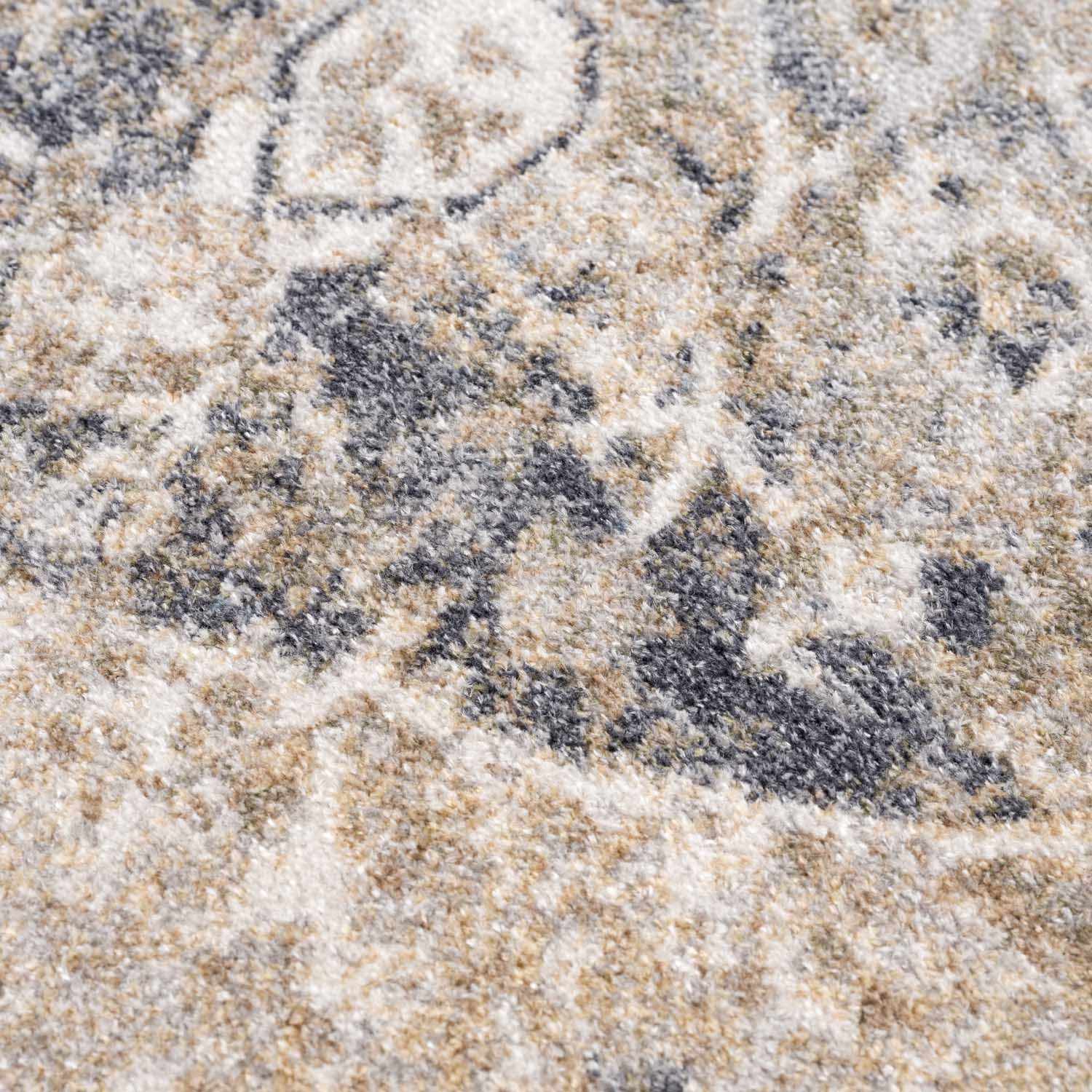 Rudo Beige Washable 7ft Runner Rug