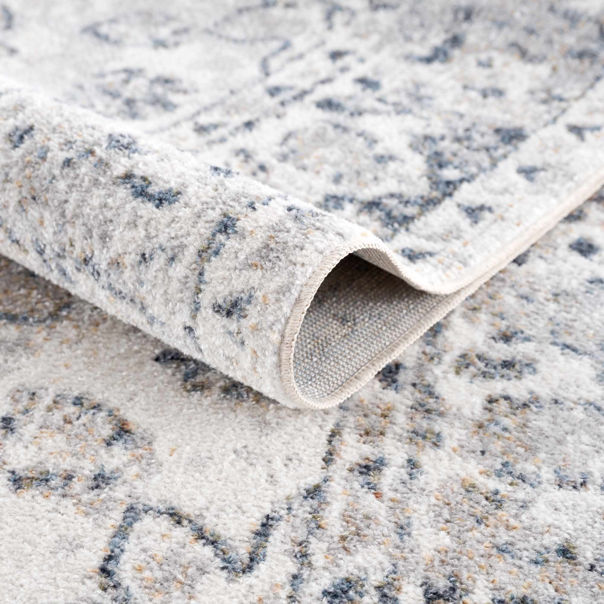 Rudo Cream Washable 7ft Runner Rug
