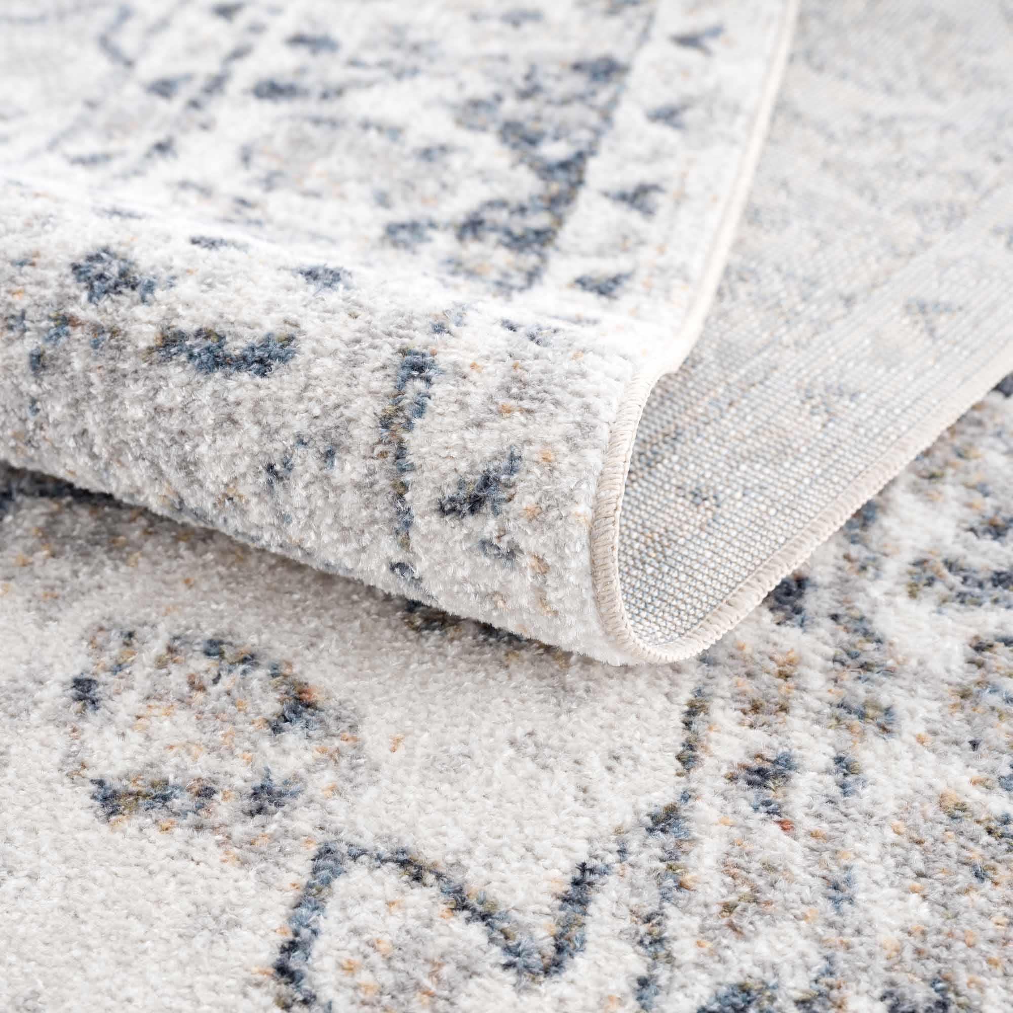 Rudo Cream Washable 7ft Runner Rug