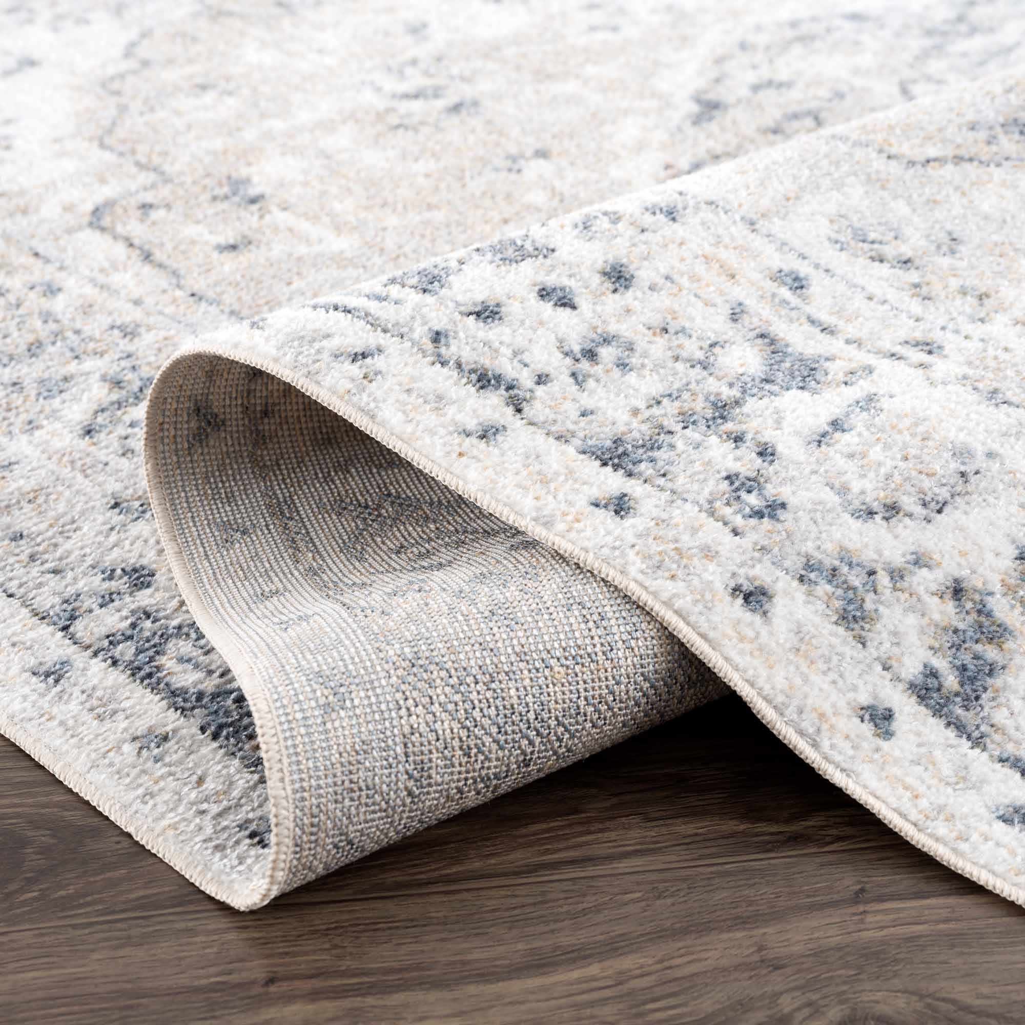 Rudo Cream Washable 7ft Runner Rug
