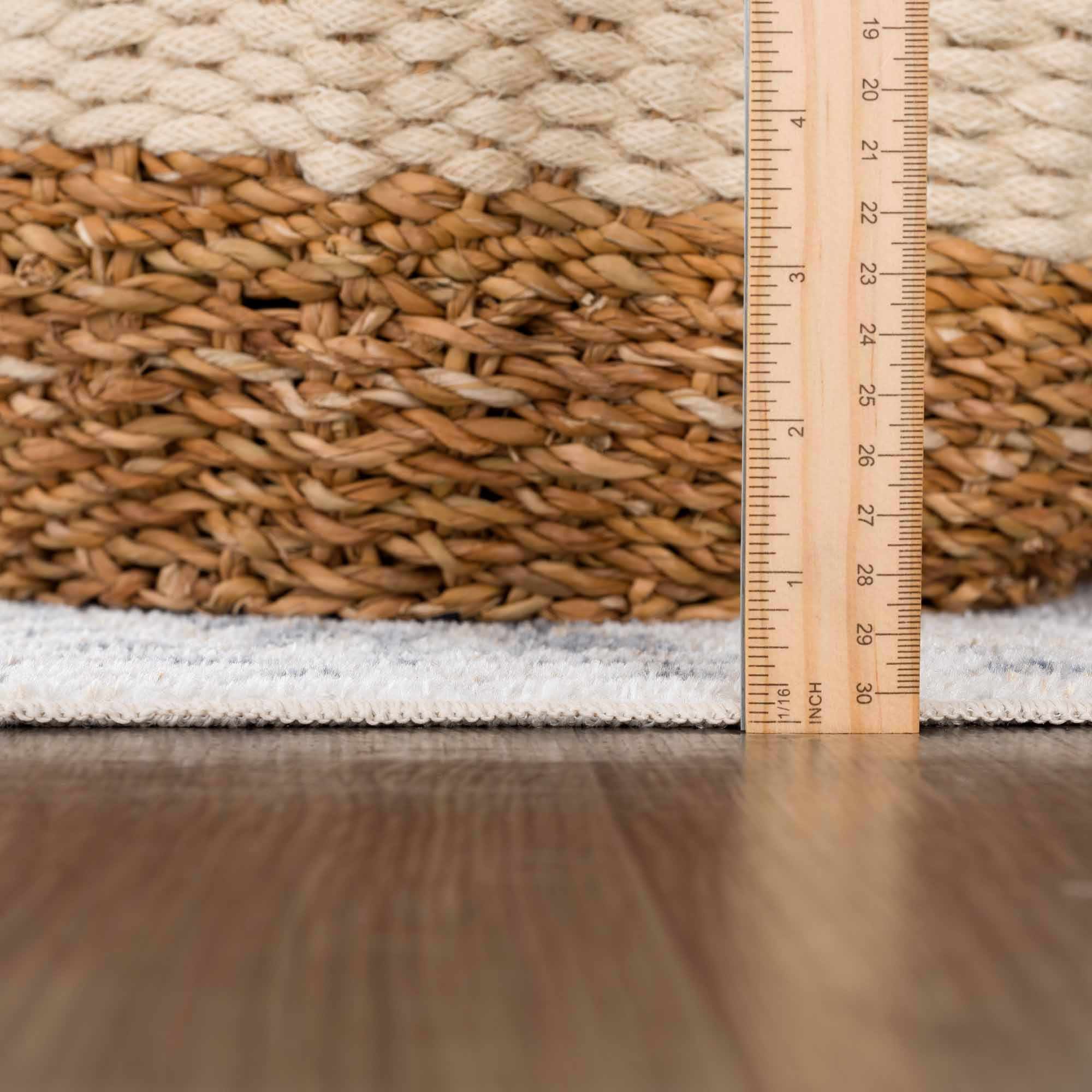 Rudo Cream Washable 7ft Runner Rug