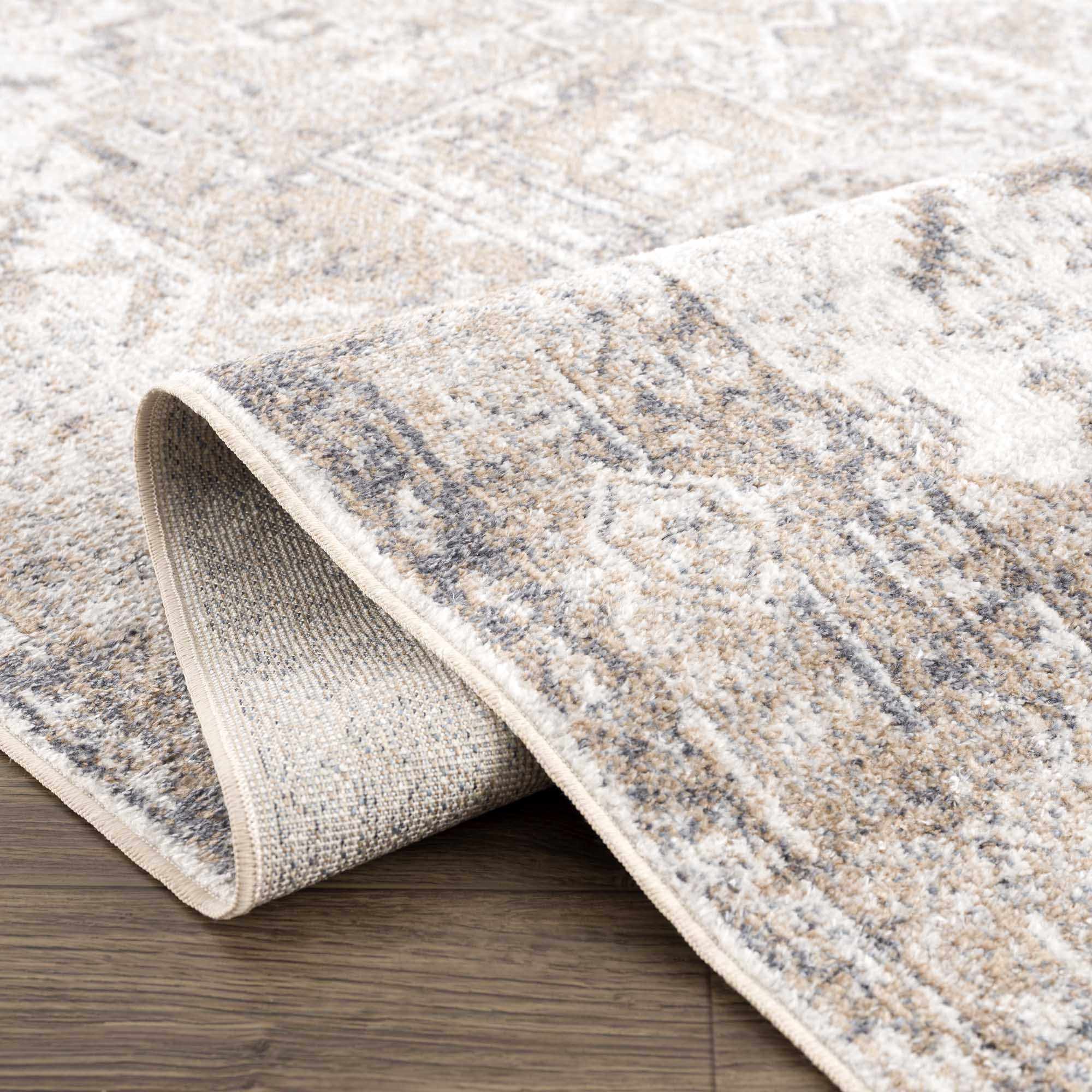Blue Brown Hera Washable area rug