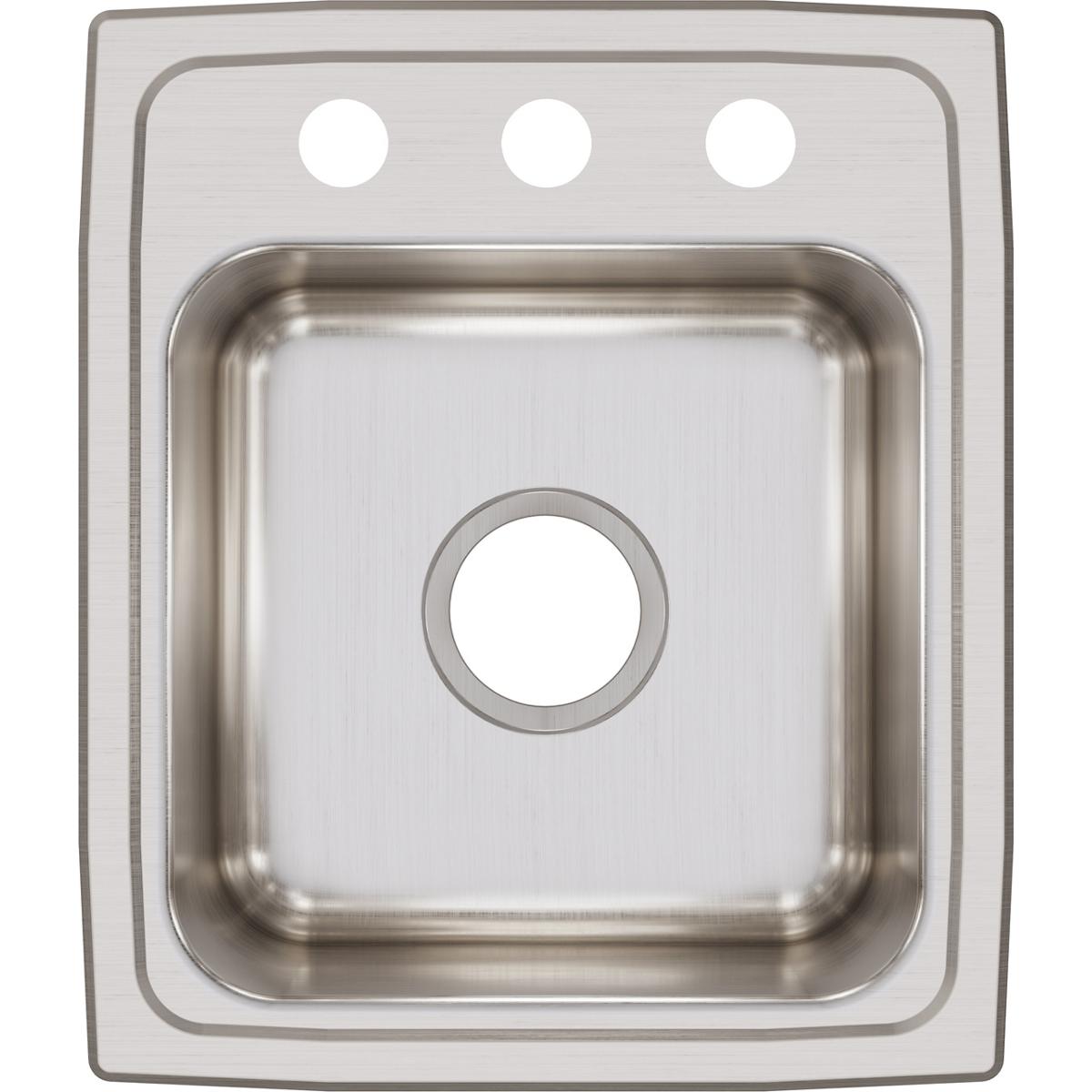 Elkay Lustertone Classic Stainless Steel 15'' X 17-1/2'' X 7-5/8'', Single Bowl Drop-In Bar Sink