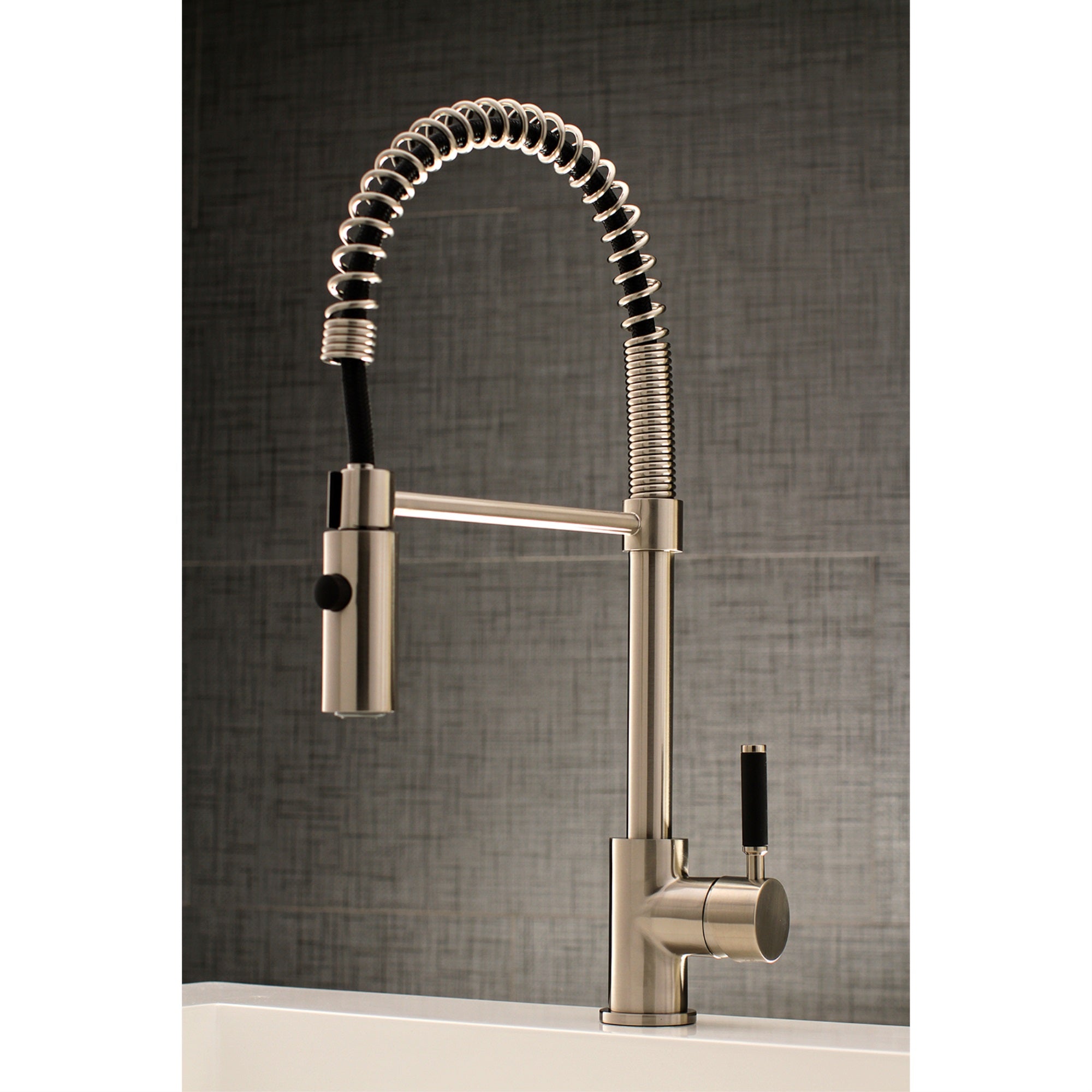 Gourmetier Ls8778Dkl Single-Handle Pull-Down Kitchen Faucet, Brushed Nickel