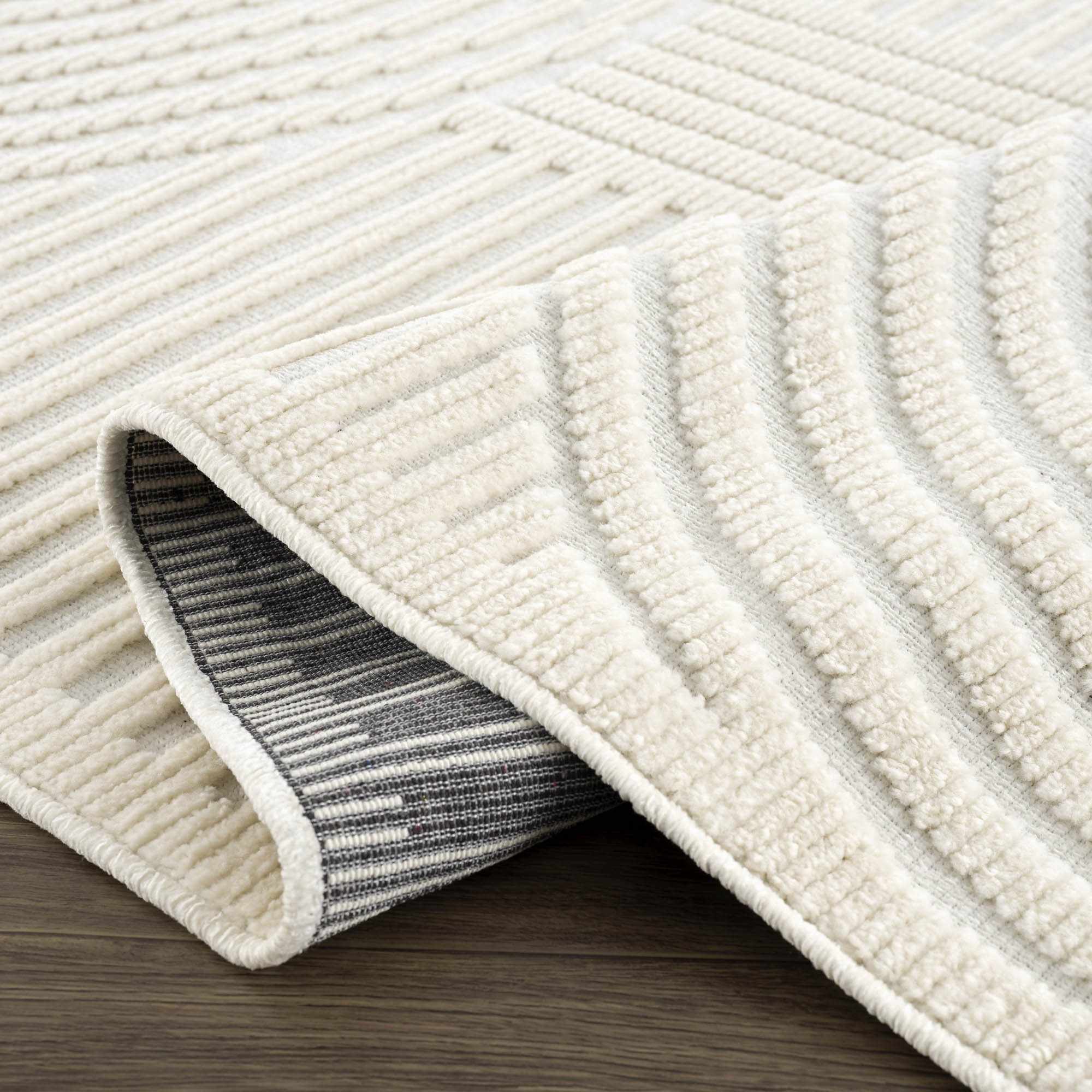 Deron White 7ft Runner Rug