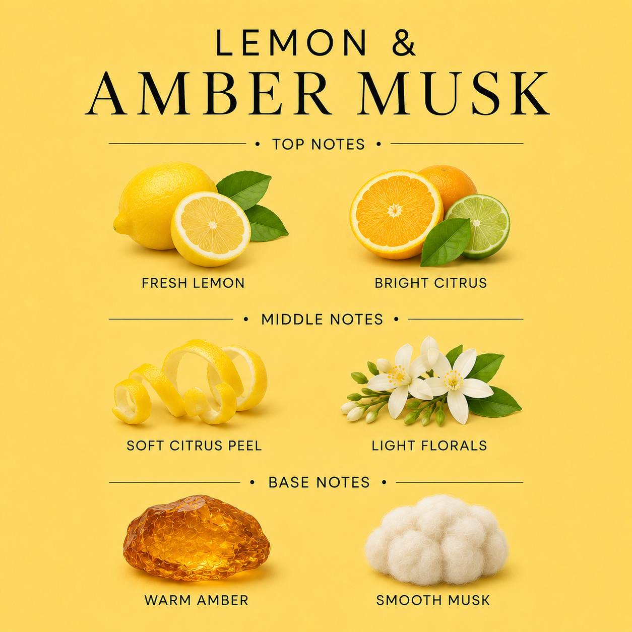 Lemon & Amber Musk Original Candle