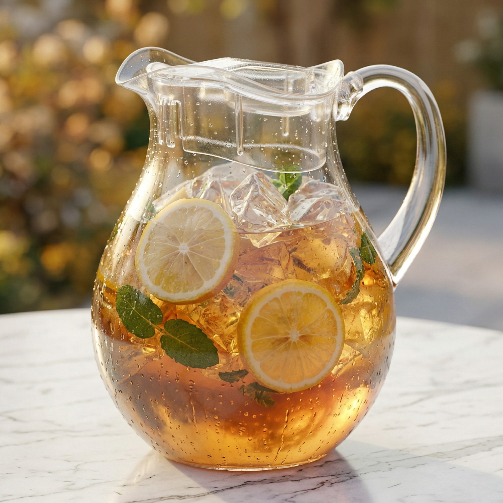 Acrylic Pitcher With Lid – 2 Liter Large Plastic Water Jug for Fridge
