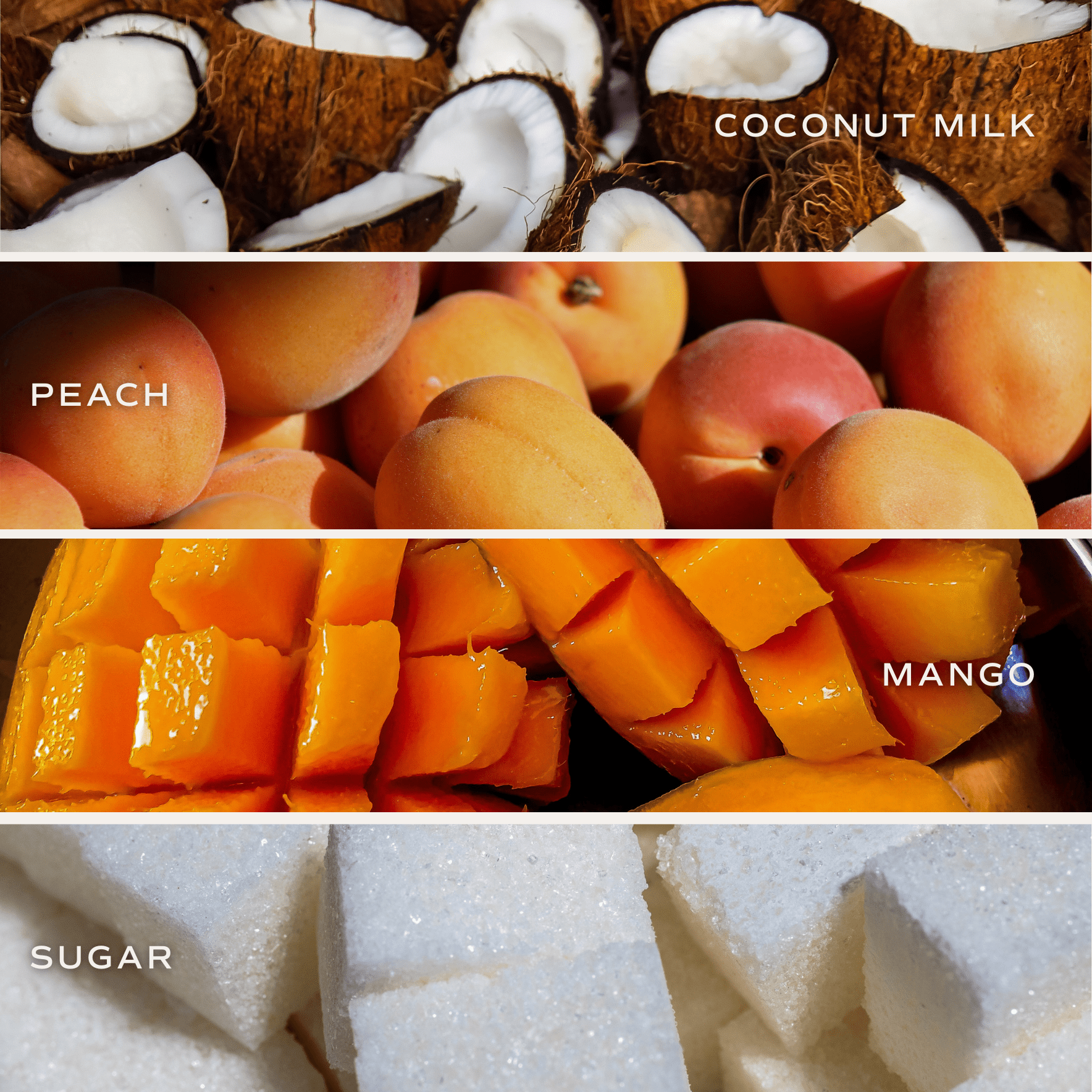 Mango and Coconut Soy Candle - Clear Jar - 9 oz