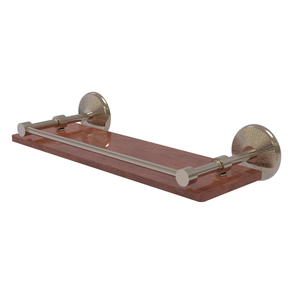 Monte Carlo Collection 22 Inch Solid Ipe Ironwood Shelf With Gallery Rail - Mc-1-22-Gal-Irw-Pew