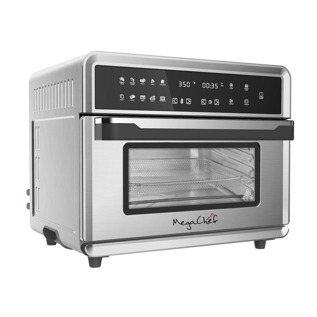 MegaChef MCOV-2050 10 in. 360 deg 1 Electronic Multifunction Hot Air Technology Countertop Oven