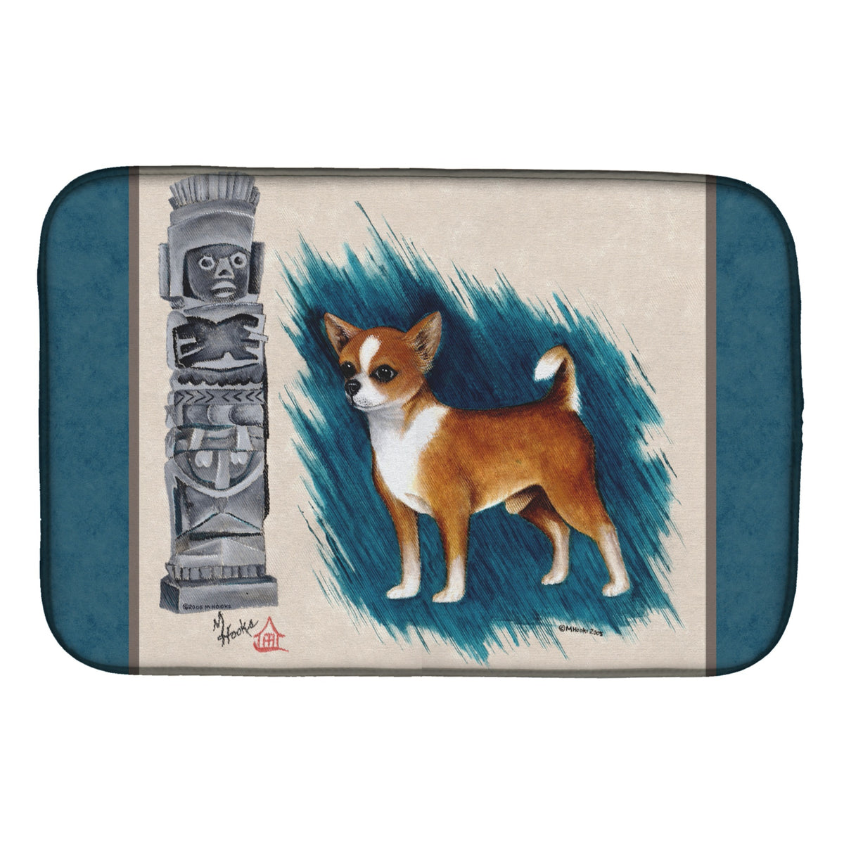'Caroline'S Treasures Mh1011Ddm Chihuahua Totem Dish-Drying-Mats, 14X21, Multicolor''
