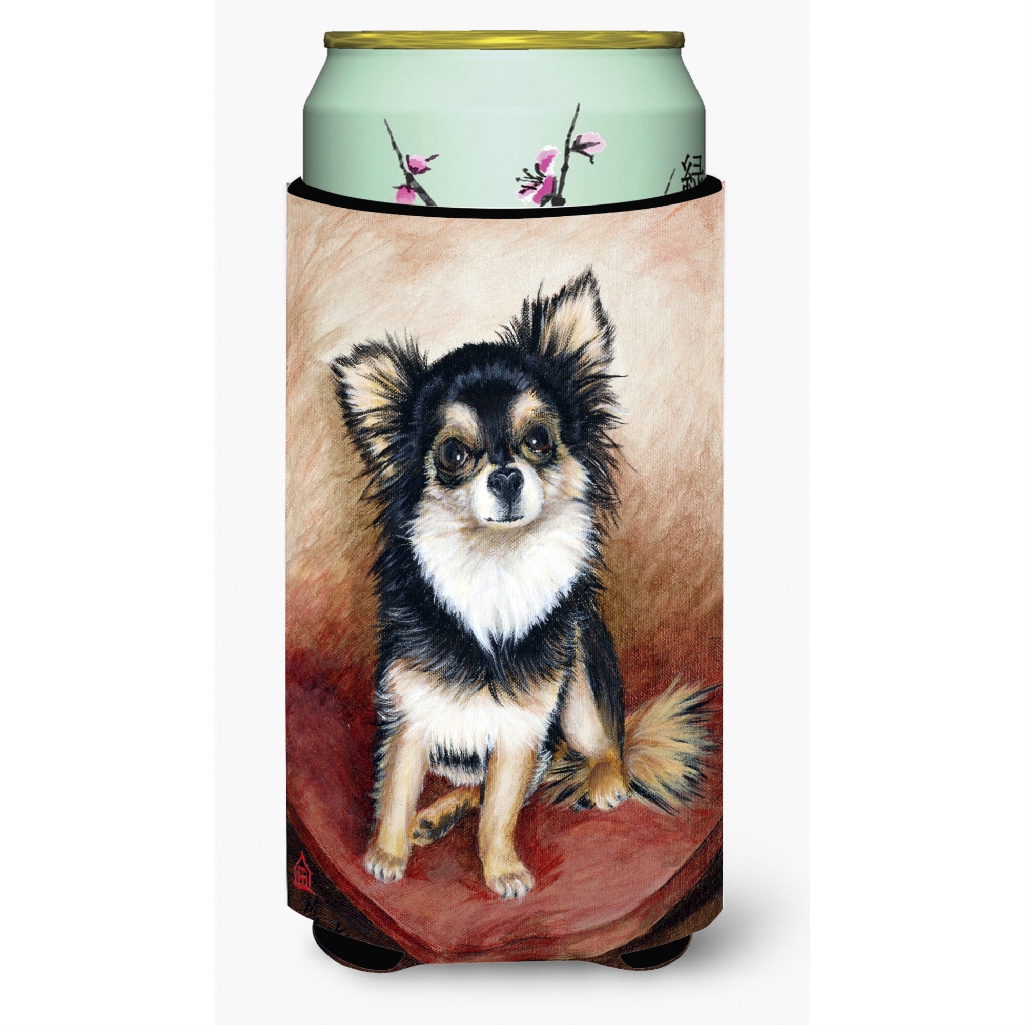 Chihuahua Long Hair Tall Boy Beverage Insulator Hugger Mh1035Tbc