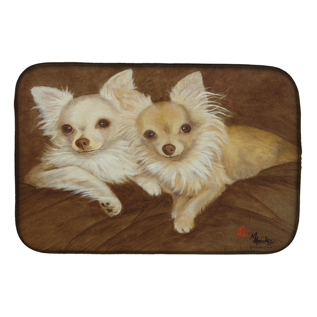 'Caroline'S Treasures Mh1042Ddm Chihuahua For The Pair Dish-Drying-Mats, 14X21, Multicolor''