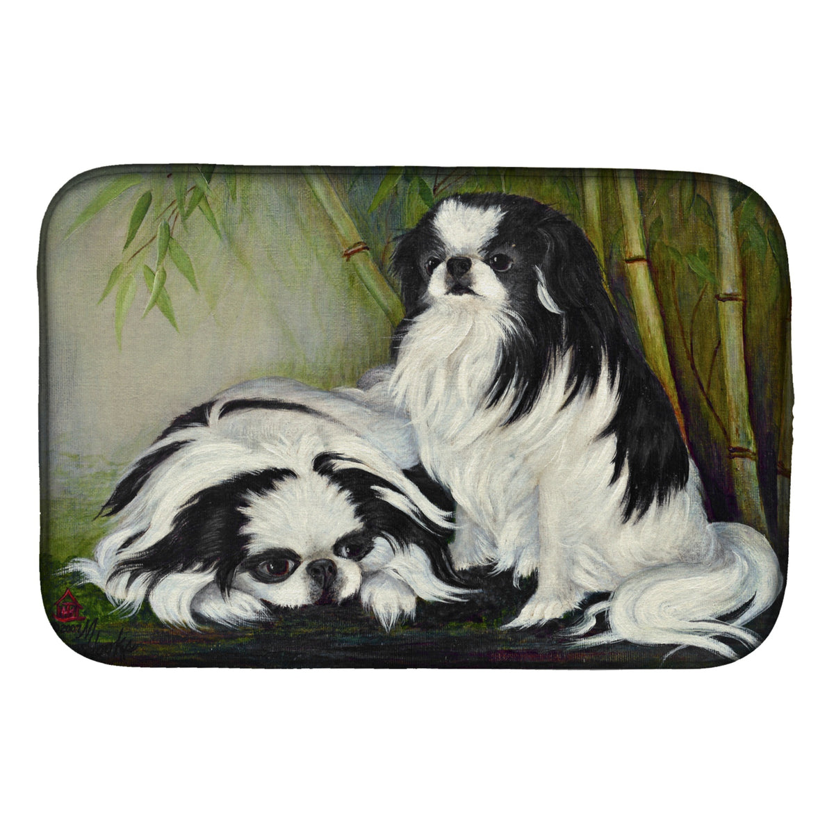 'Caroline'S Treasures Mh1044Ddm Japanese Chin Bamboo Garden Dish-Drying-Mats, 14X21, Multicolor''