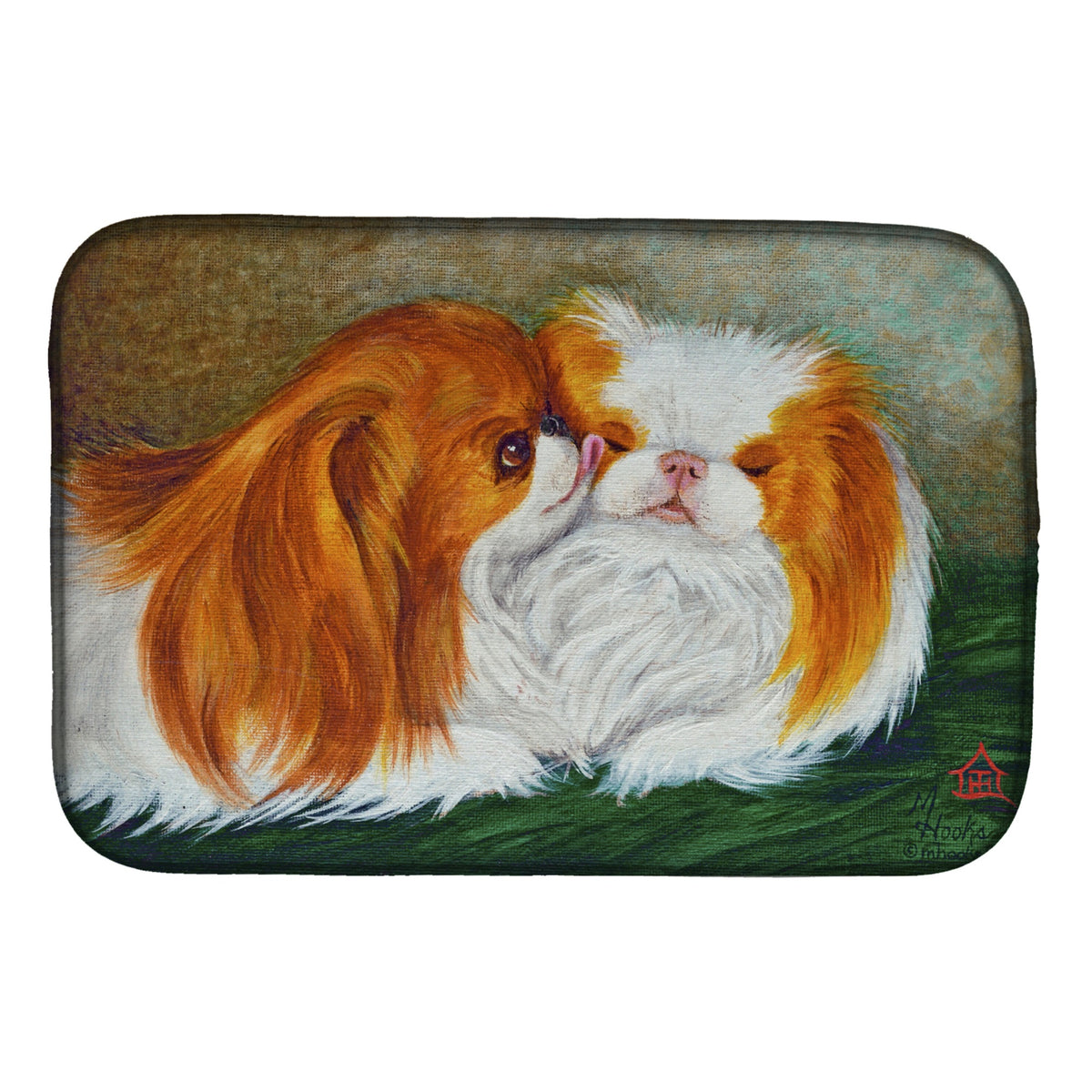 'Caroline'S Treasures Mh1045Ddm Japanese Chin Best Friends Dish-Drying-Mats, 14X21, Multicolor''